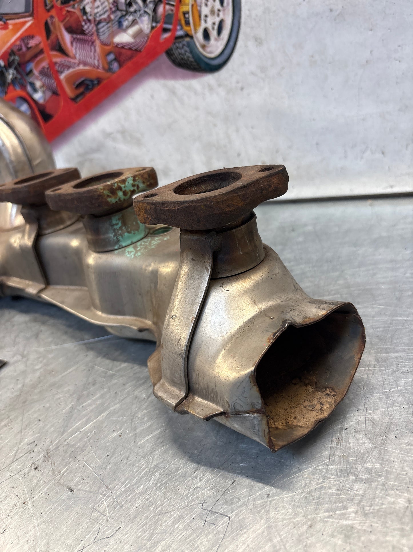 Porsche 911 964 right heat exchanger, used 96421104004