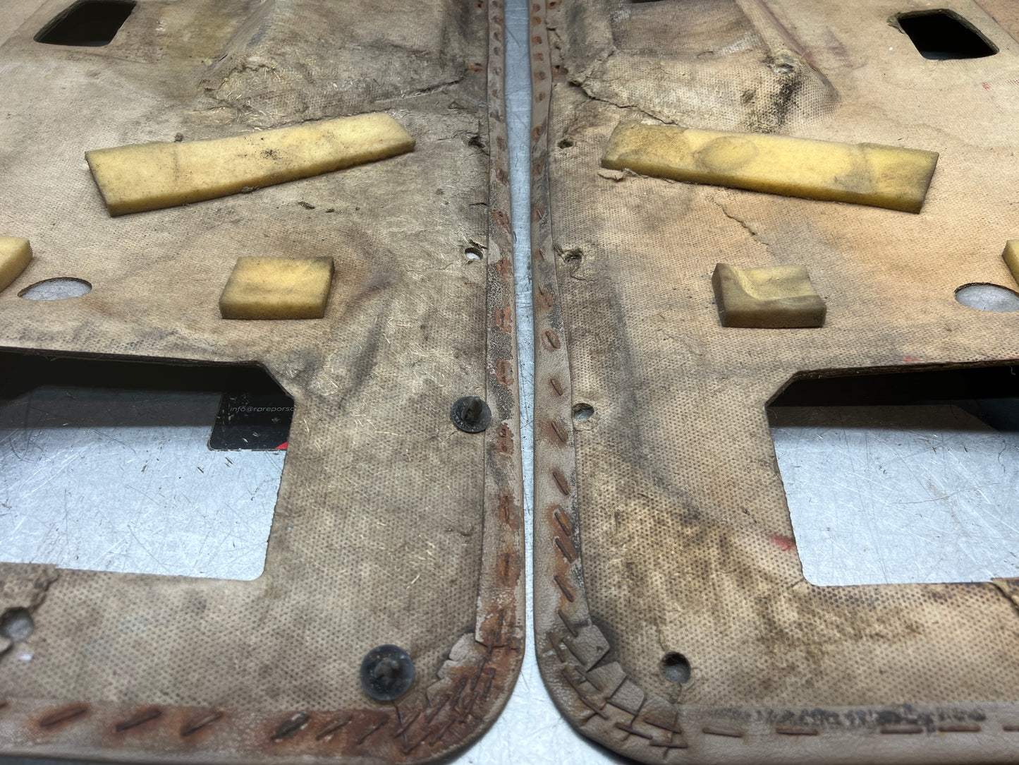 Porsche 924 944 -85.5 pair of Used RHD Porsche brown / beige  / cream door cards, 478867011 / 478867012 used condition