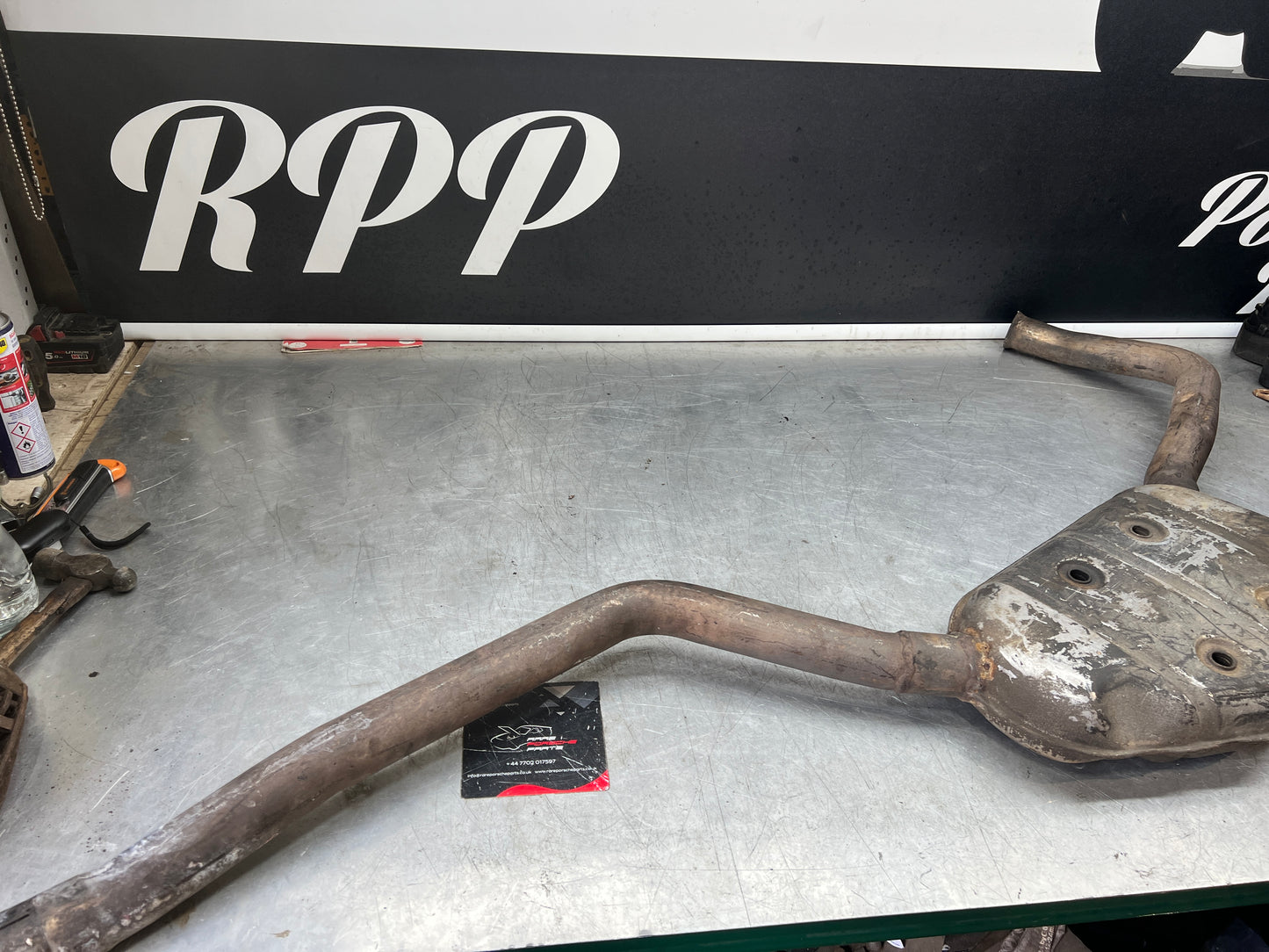 Porsche 928 Right side silencer, used 92811109301