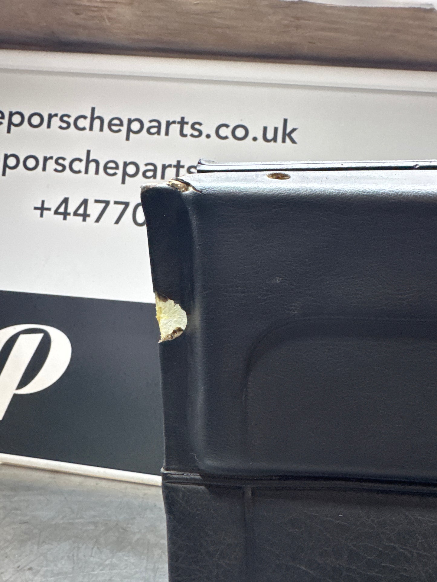 Porsche 924 Black LHD Left door card. Manual window (non electric). Fibreglass repaired. 477867012