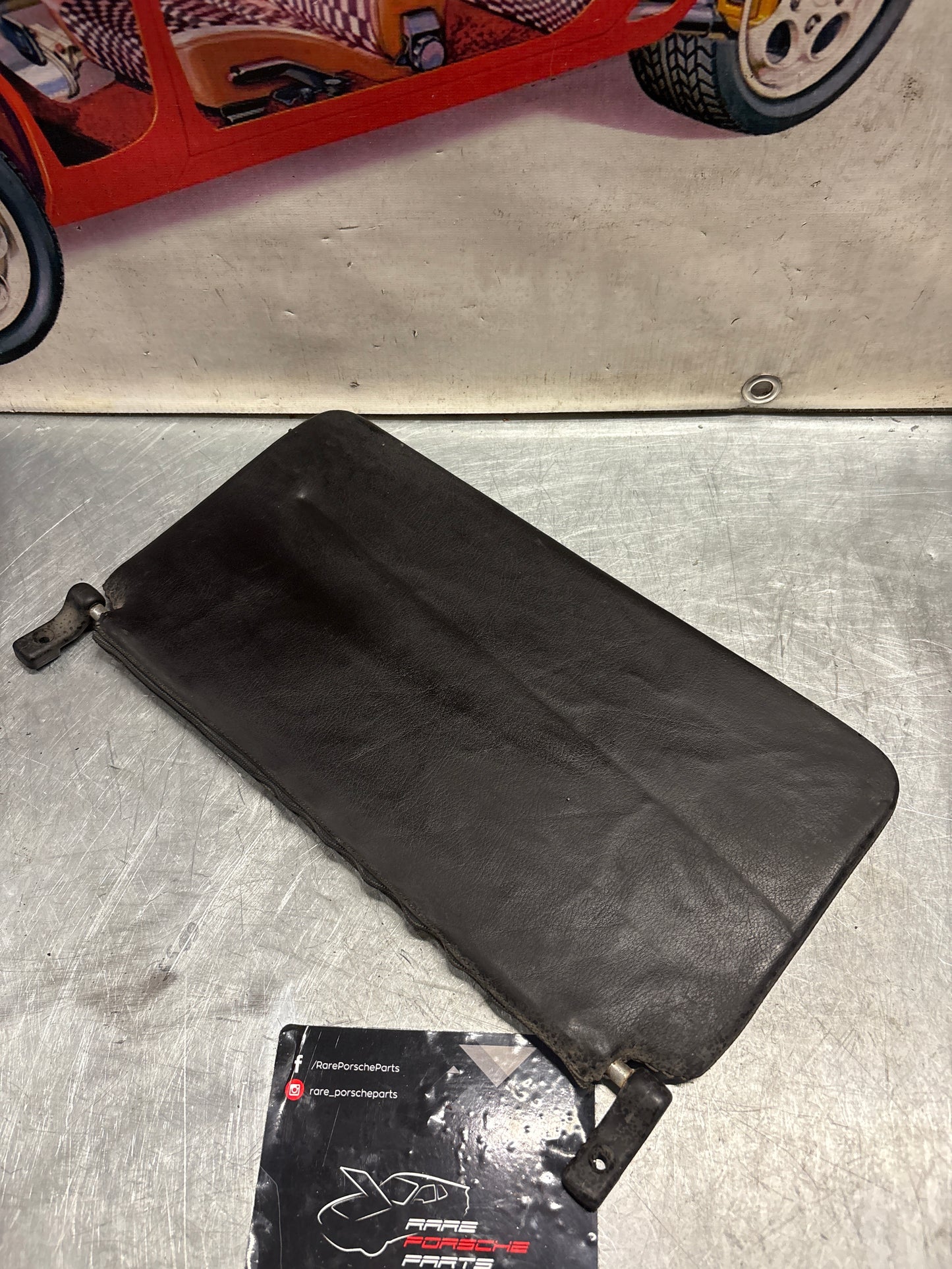 Porsche 928 L+R rear sunvisor, black, used 92873103504