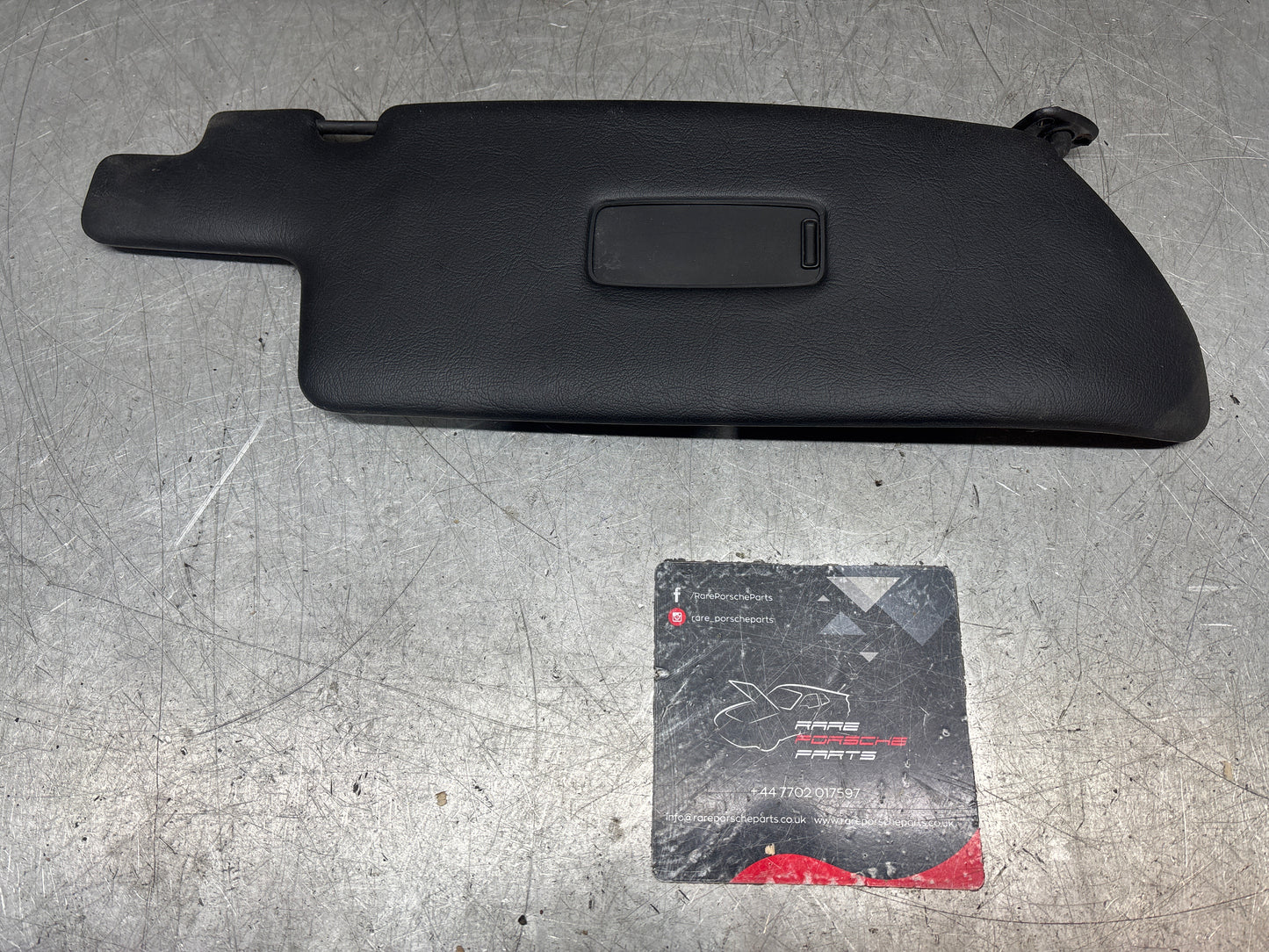 Porsche 924S/944 right O/S sun visor in black, used for late cars 94473103201, damaged