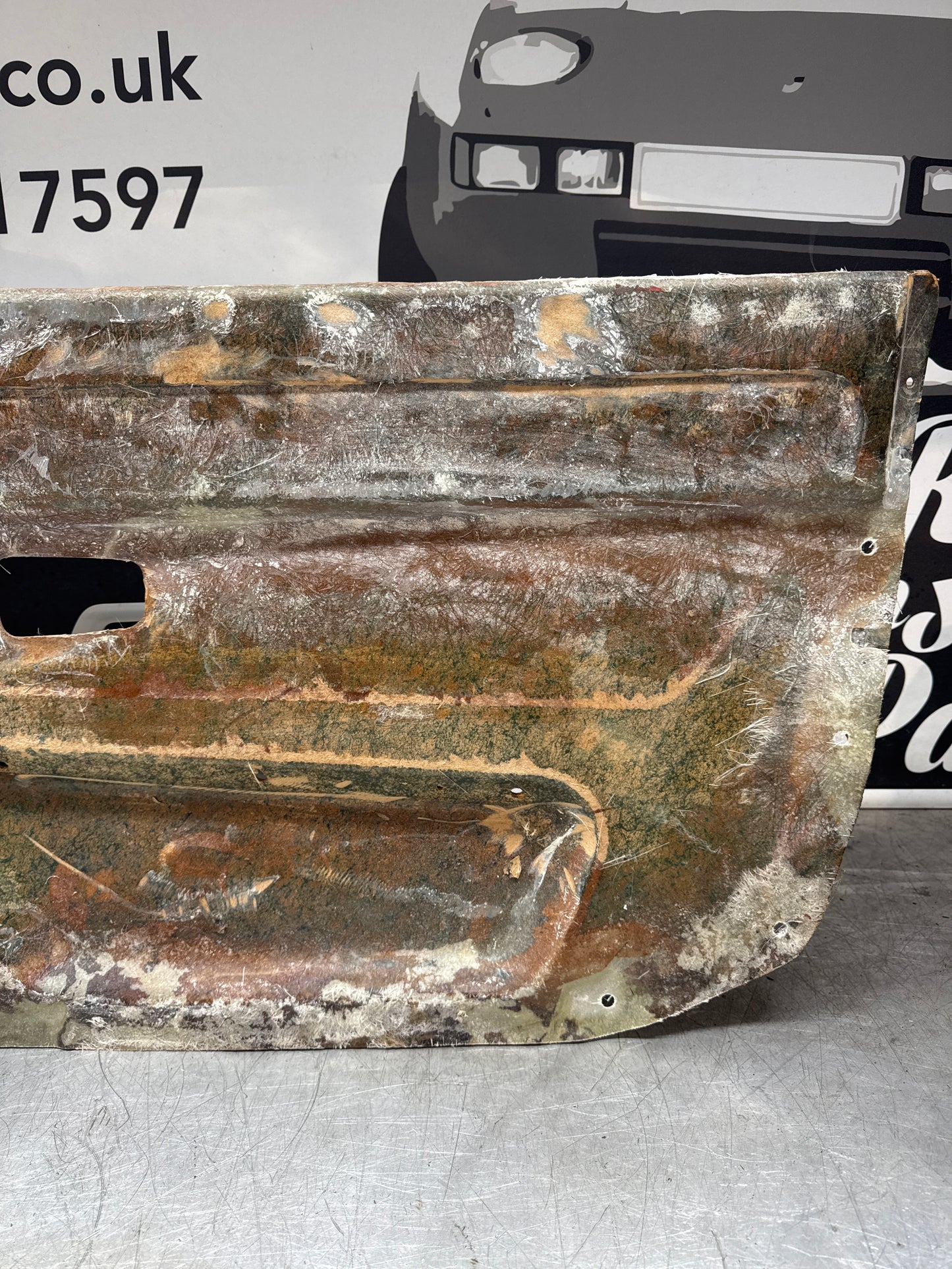 Porsche 924/ Early 944 Bare door card. Fibreglass repaired. 477867012