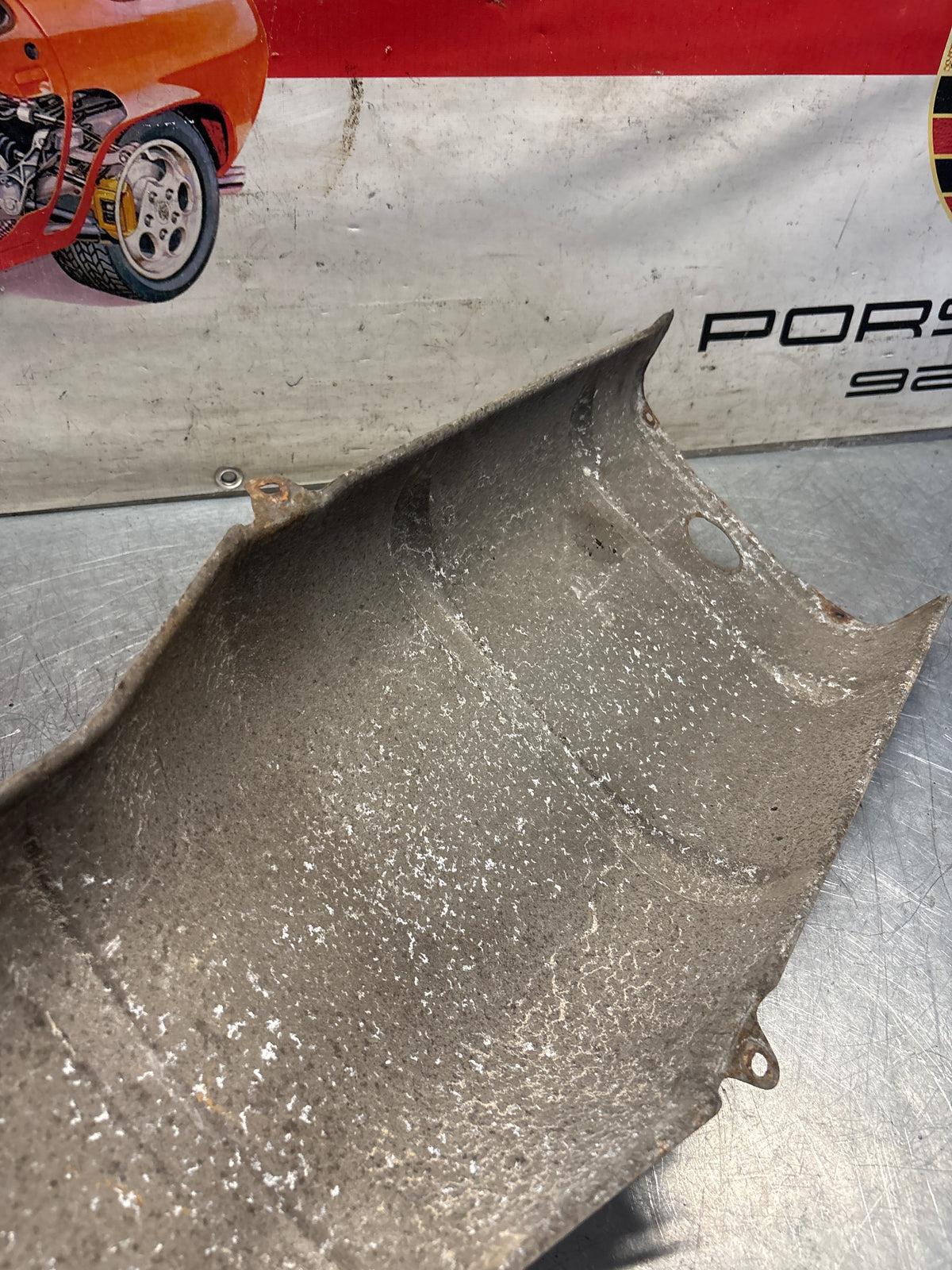 Porsche 928 heat protection plate, later type 92850449101, used