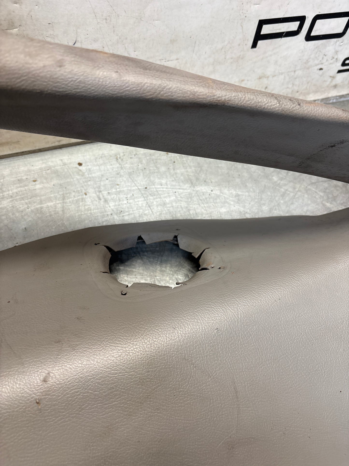 Porsche 928 right side lower side trim panel, grey used 92855502257
