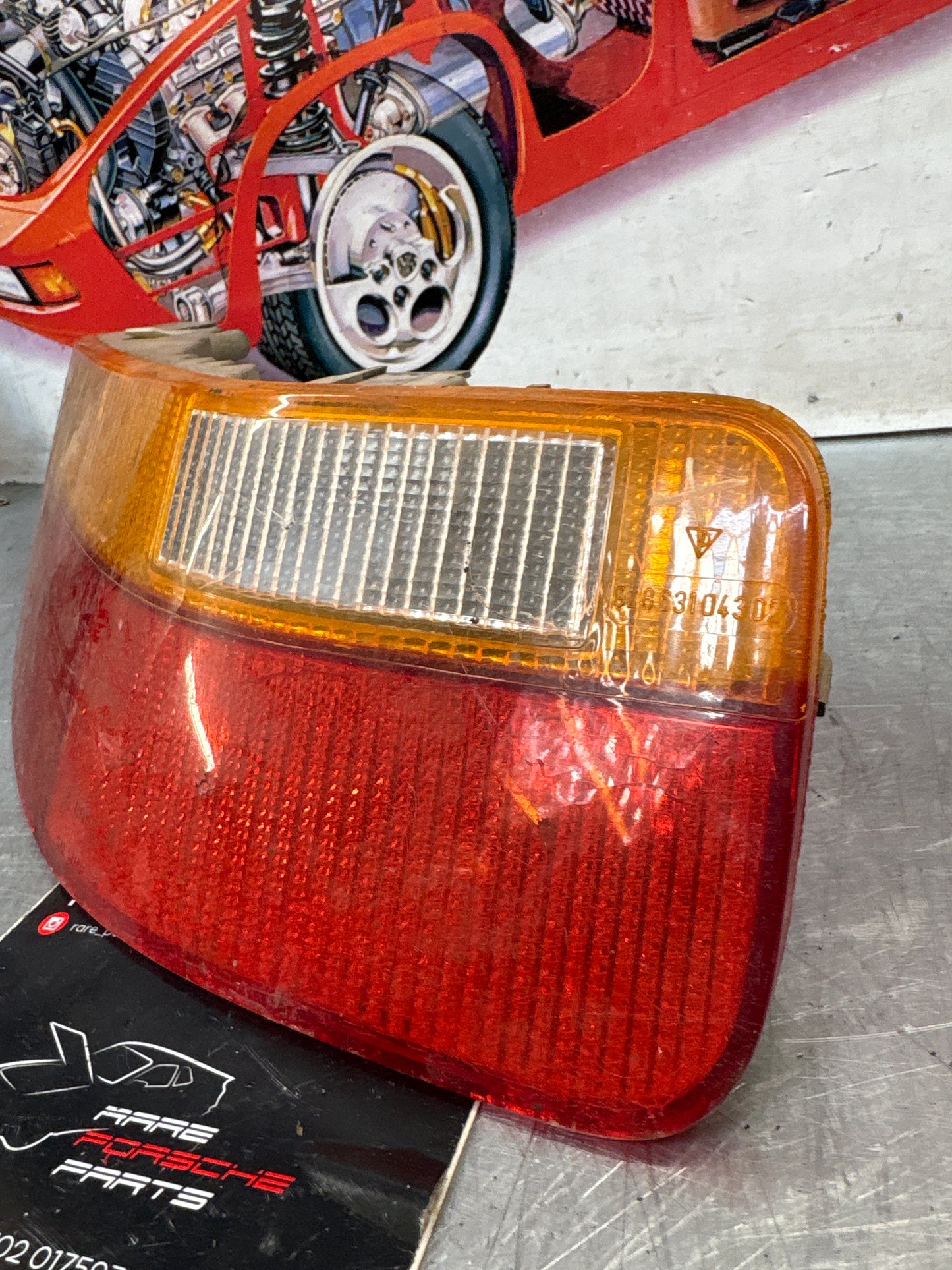 Porsche 928 rear left tail light, used, 92863104302