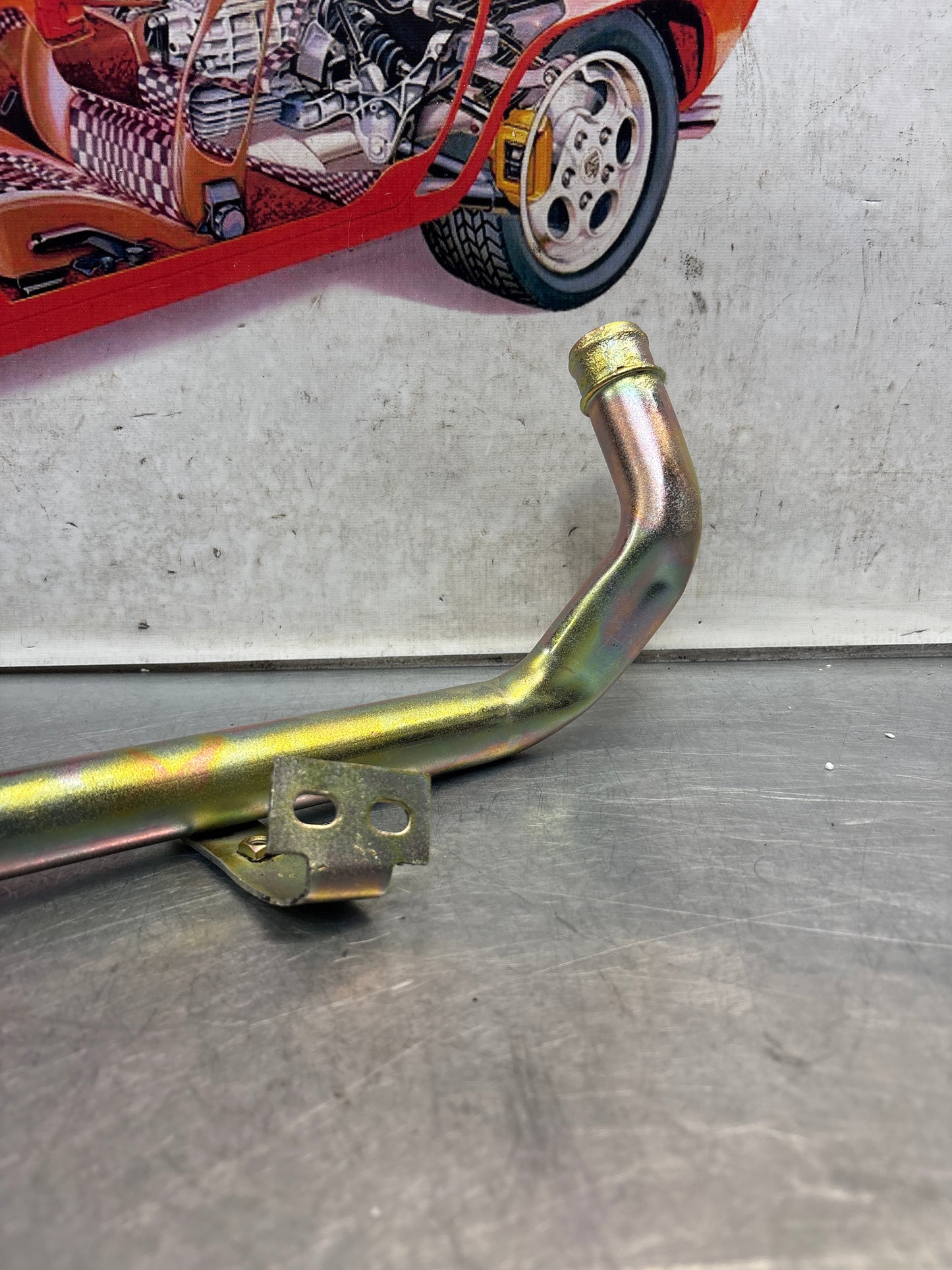 Porsche 924 turbo coolant Water tube pipe 93110605104 refurbished