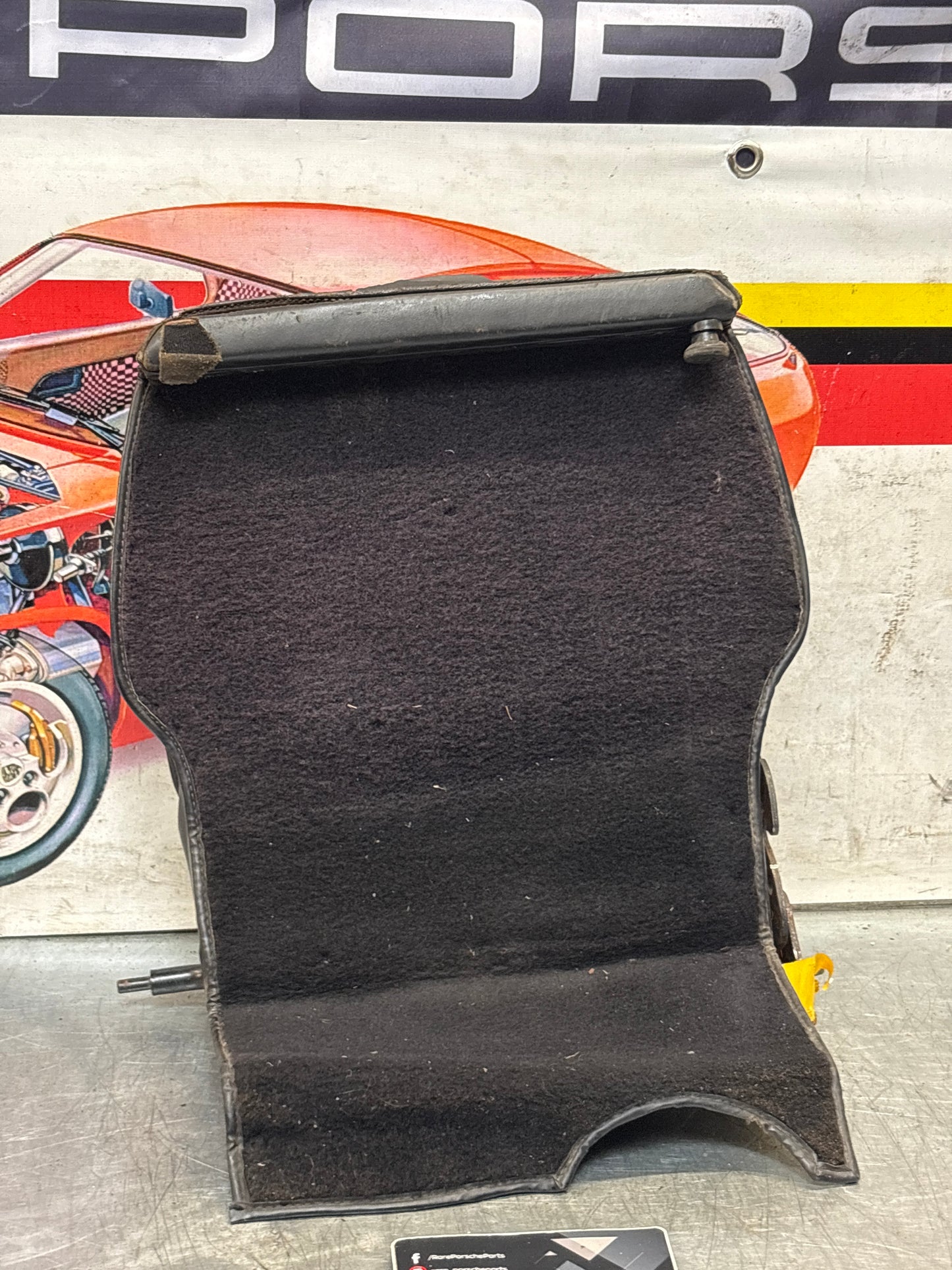 Porsche 928 rear right seat backrest, black, leather used 92852203852