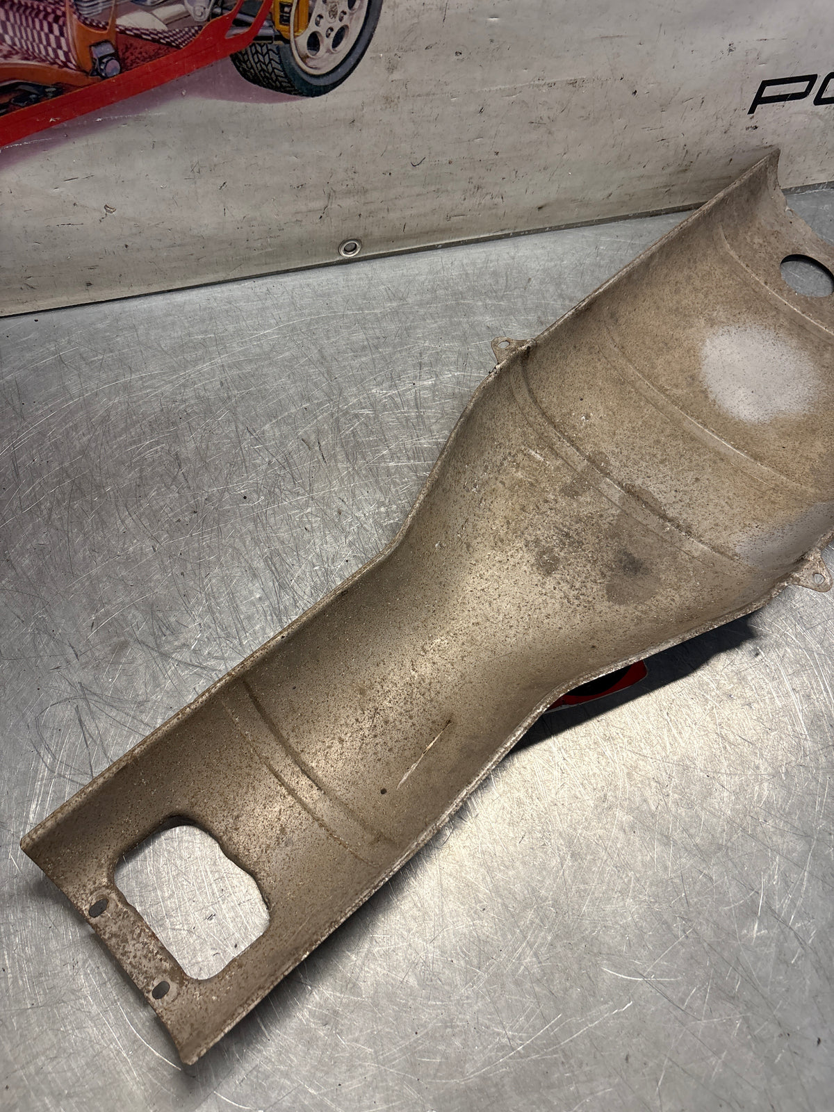 Porsche 928 heat protection plate, 92850449101, used
