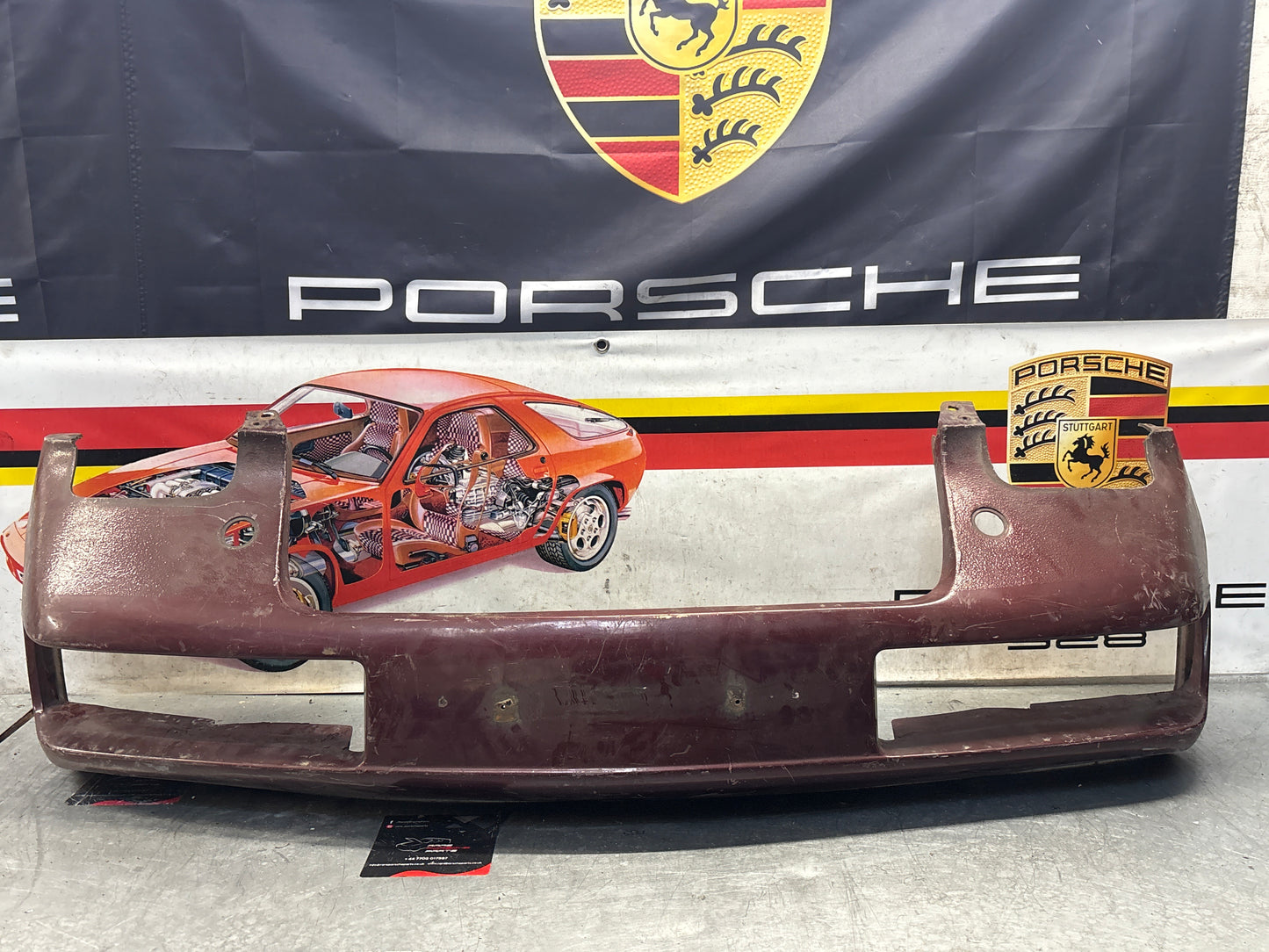 Porsche 928 front bumper cover panel, used 92850501306