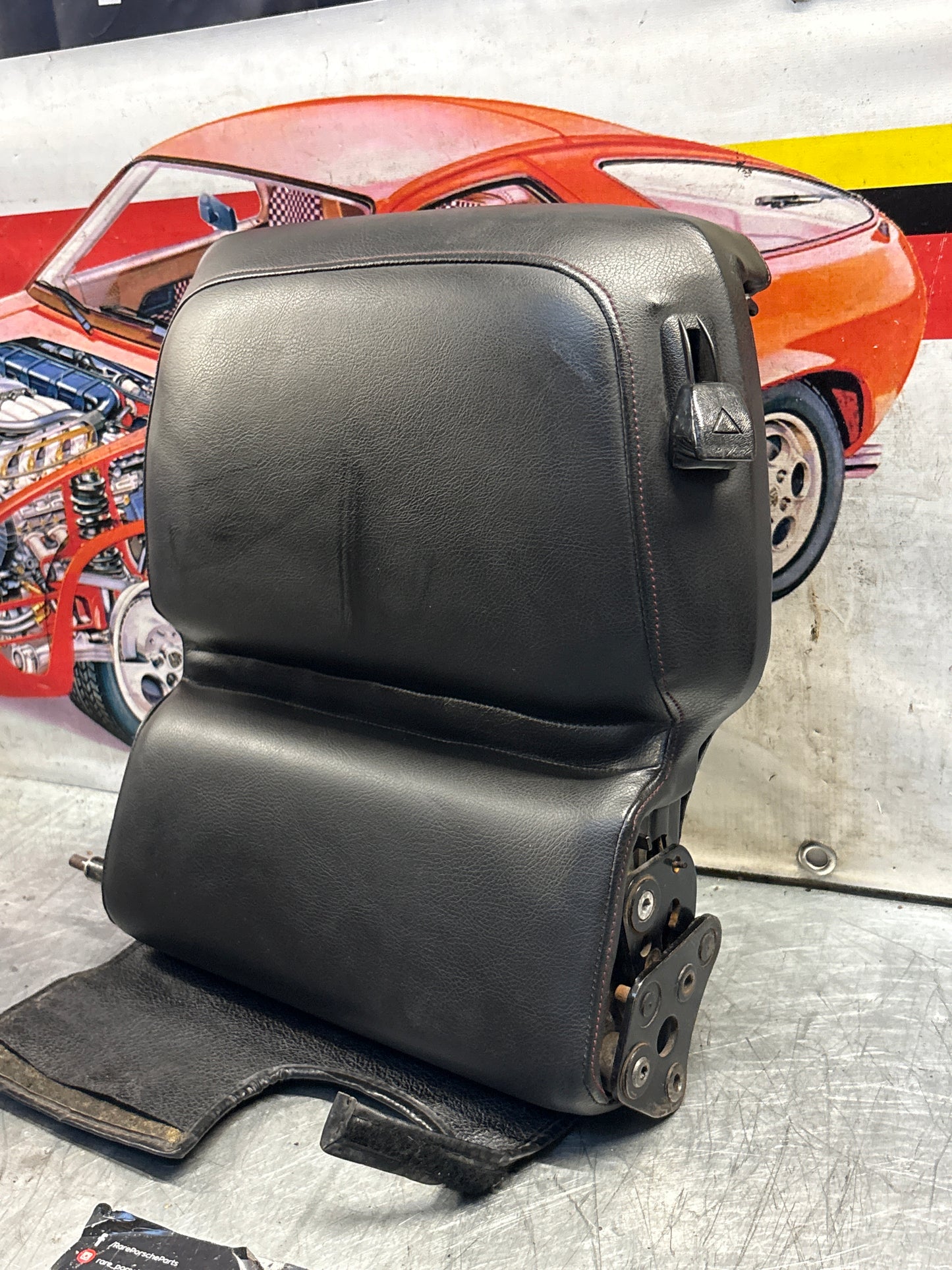Porsche 928 rear seat backrest, black, used 92852203752