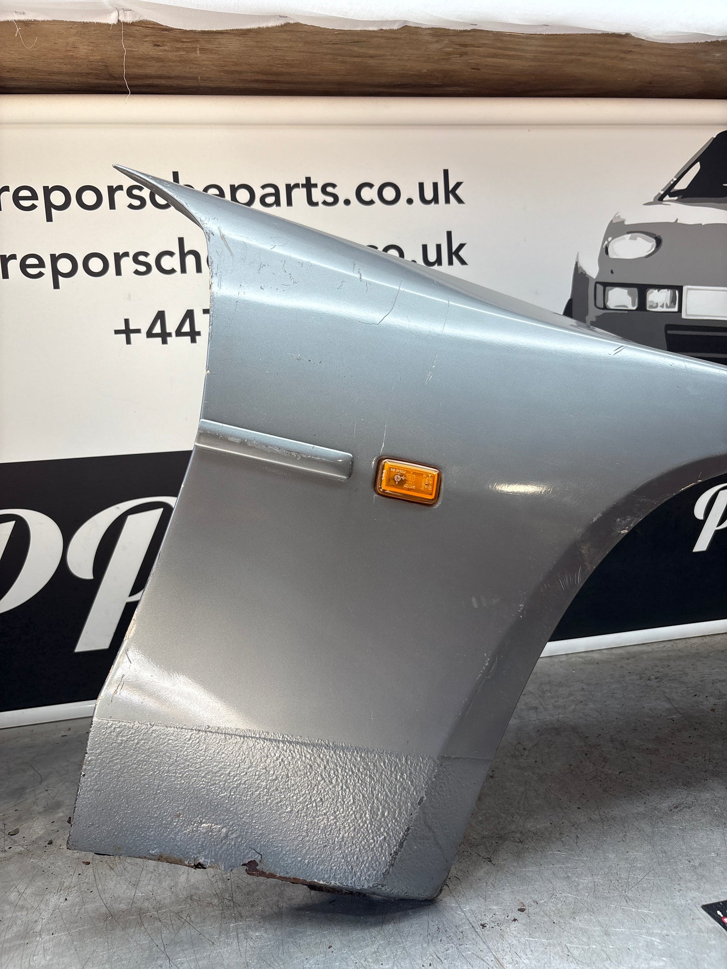 Porsche 944, early front right wing, in need of repair