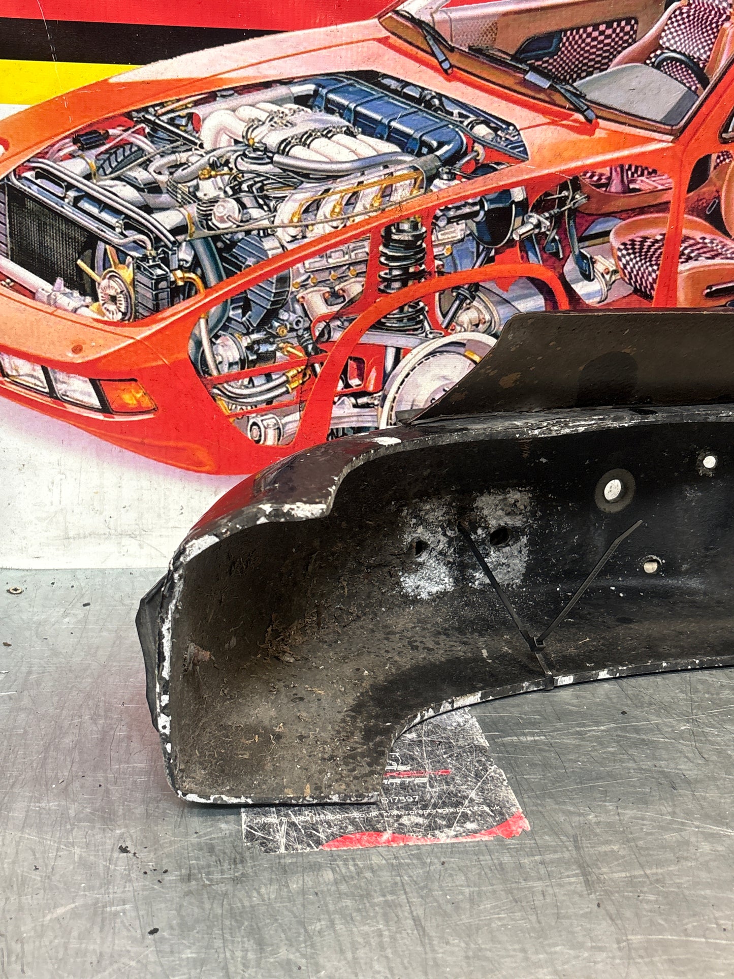 Porsche 911 930 rear bumper with skirt, used 93050511201