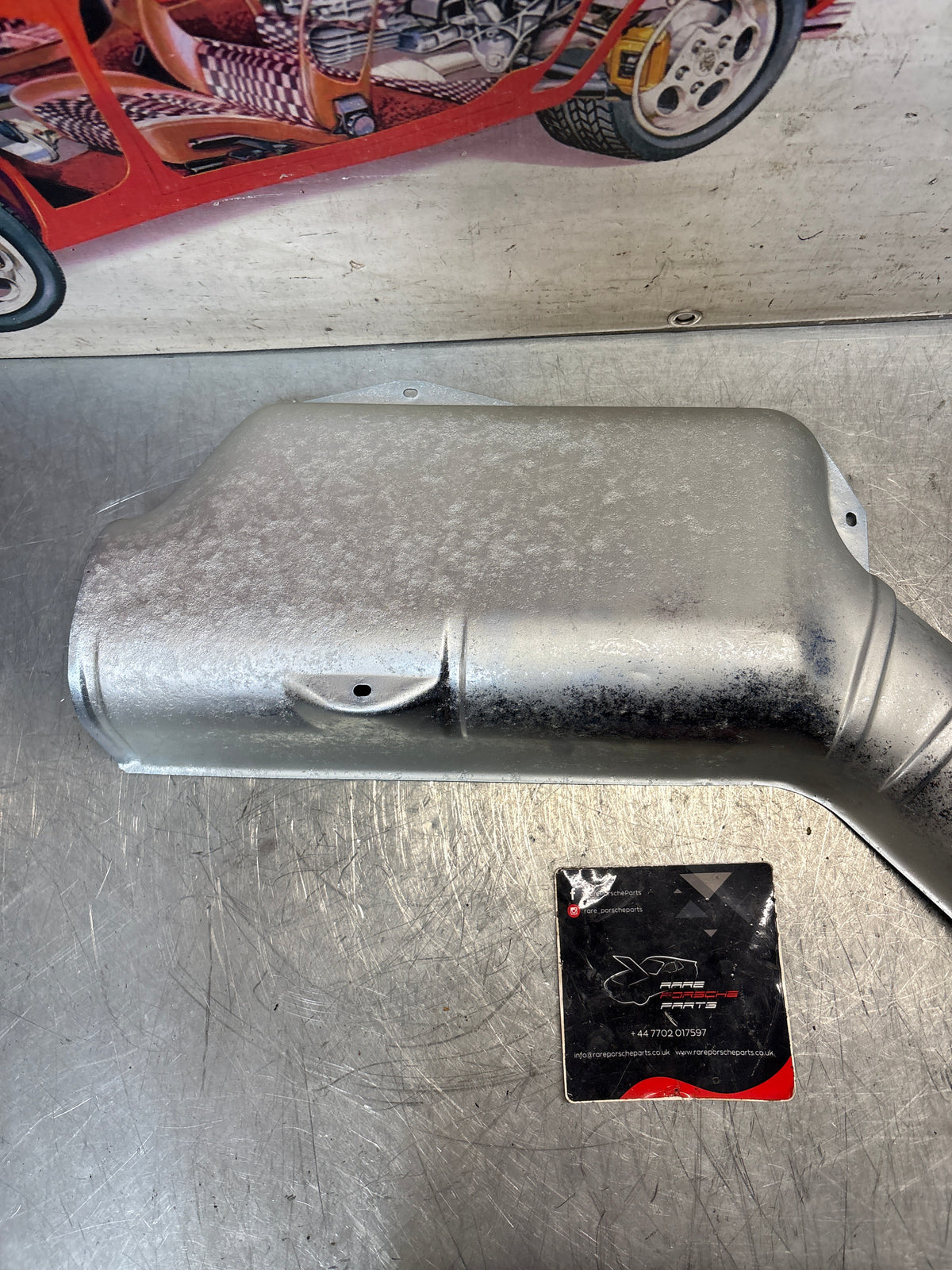 Porsche 928 78-79 heat shield protection plate, refurbished 92850493104