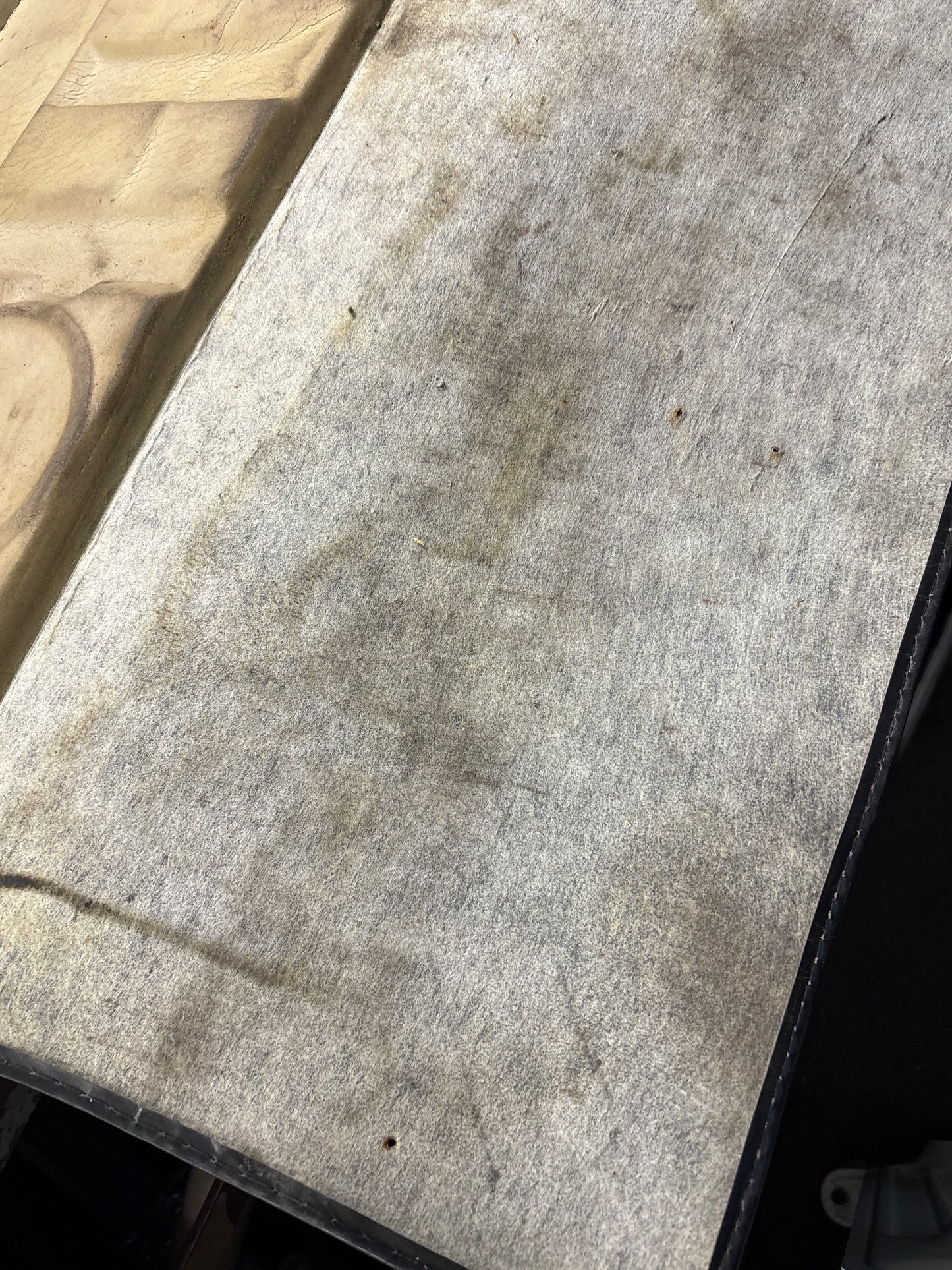 Porsche 924S 944 85.5- boot carpet, black, 94555506303 used, space saver wheel type