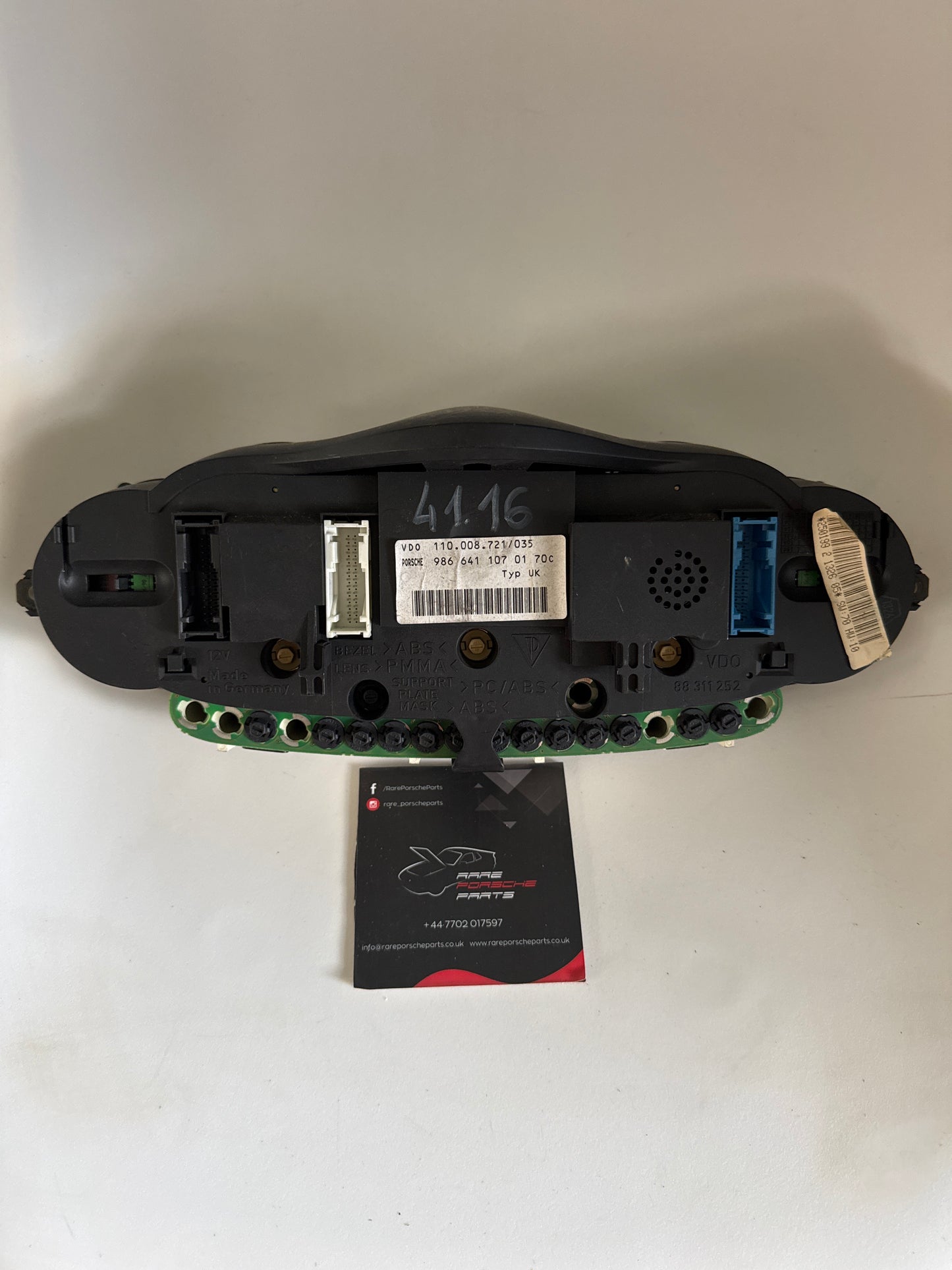 Porsche Boxster 986 Instrument Cluster, unknown mileage 9866411070170C used