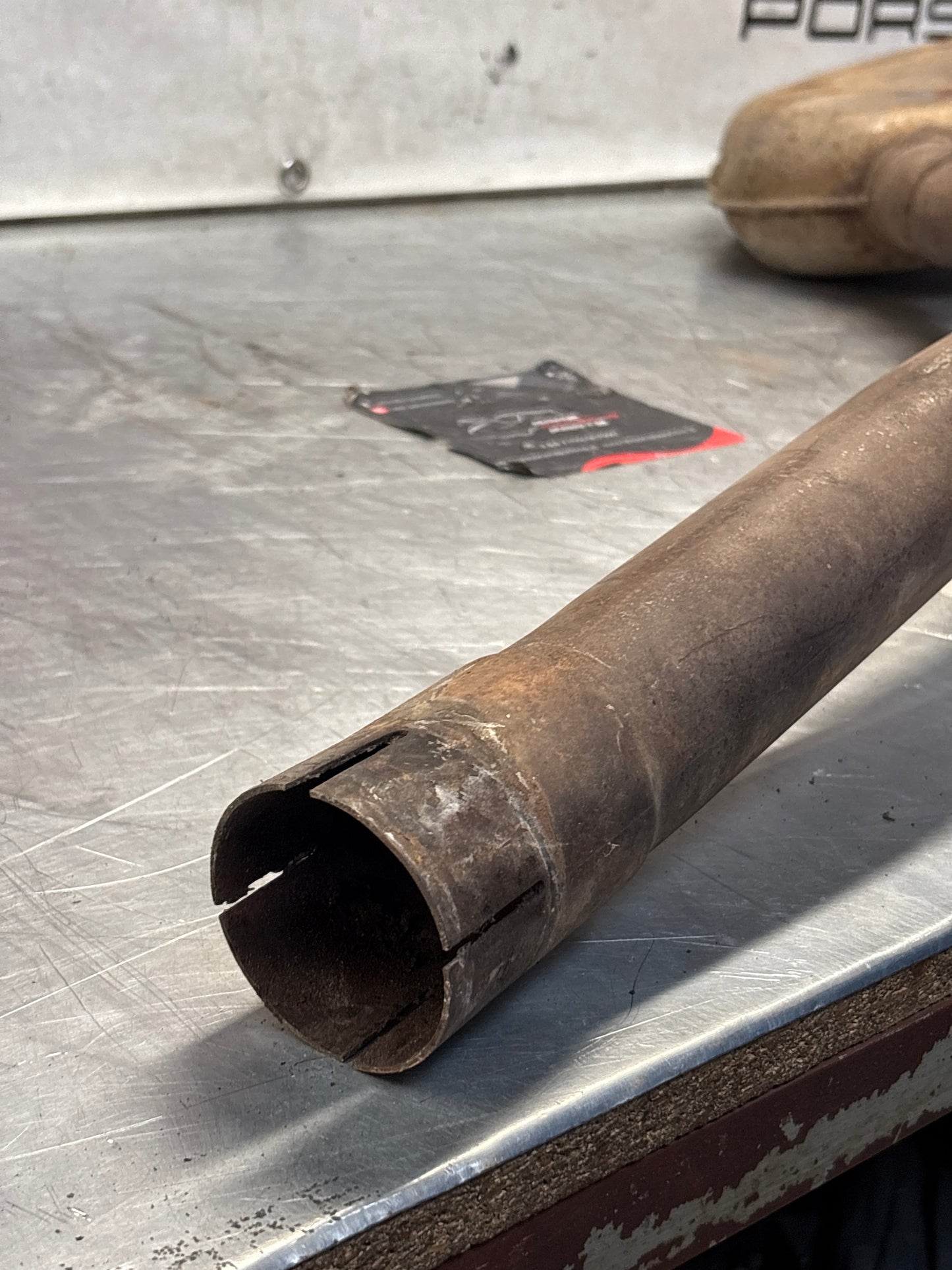 Porsche 928 Left side silencer, used 92811109304