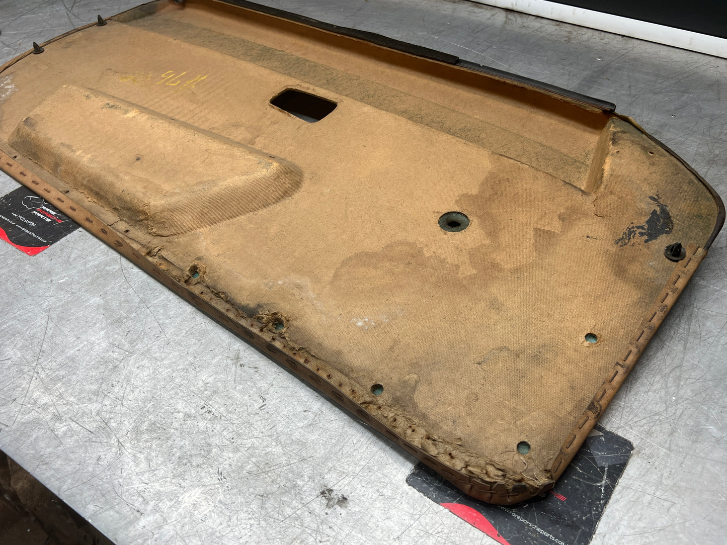 Porsche 924 early manual door card, used for spares or repair 477867012