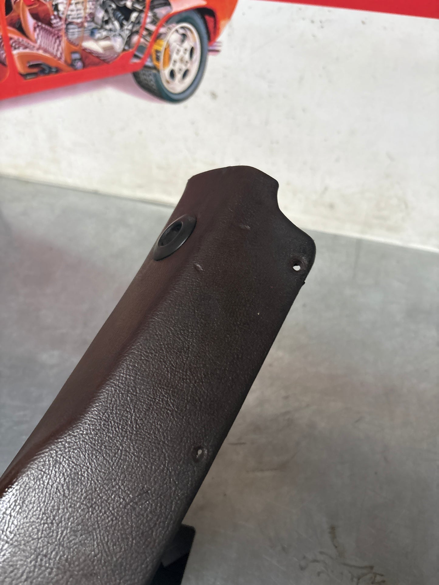 Porsche 928 tailgate interior trim, used, brown 92855504705