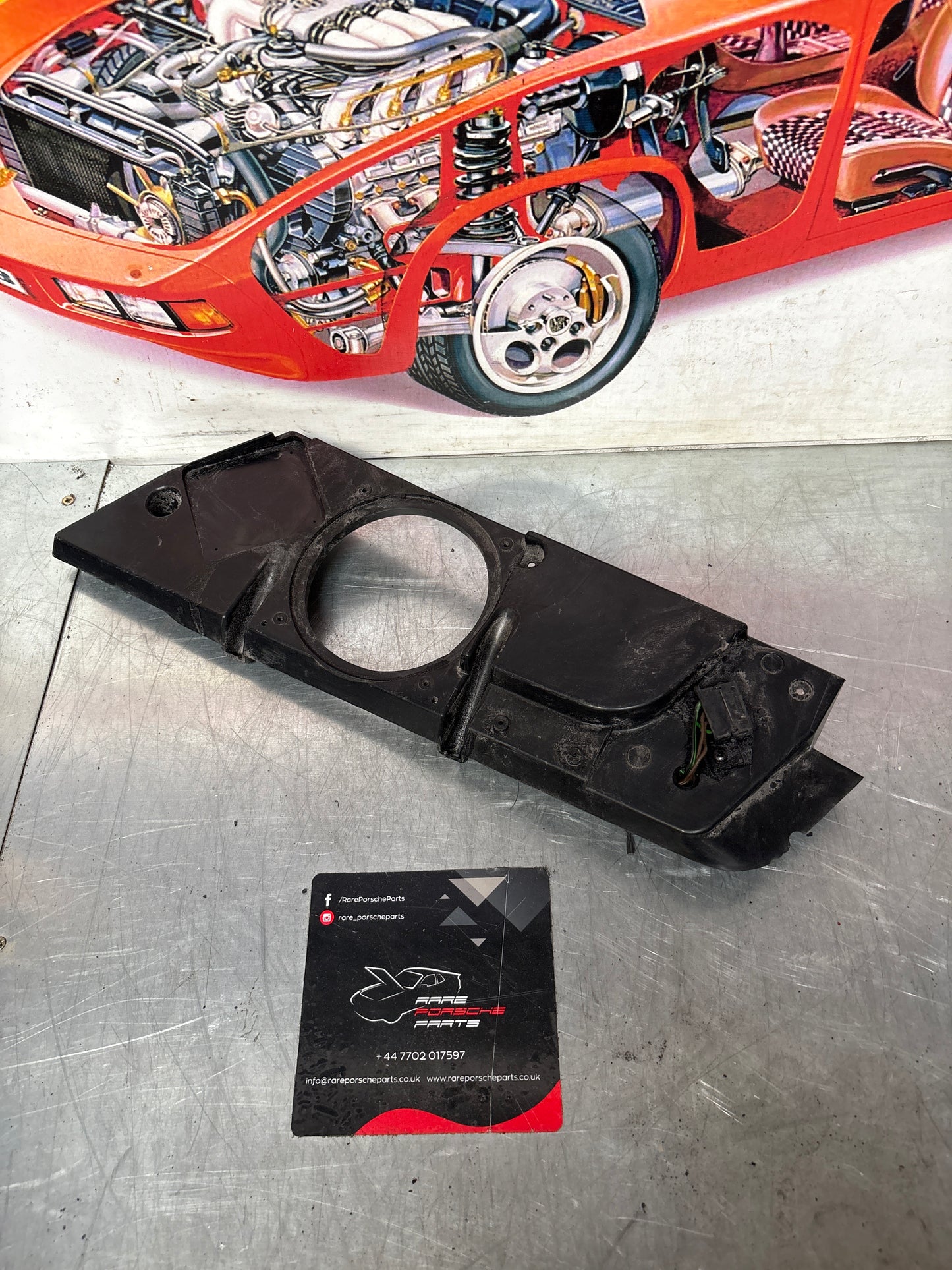 Porsche 944 speaker board housing, used 94455514401R