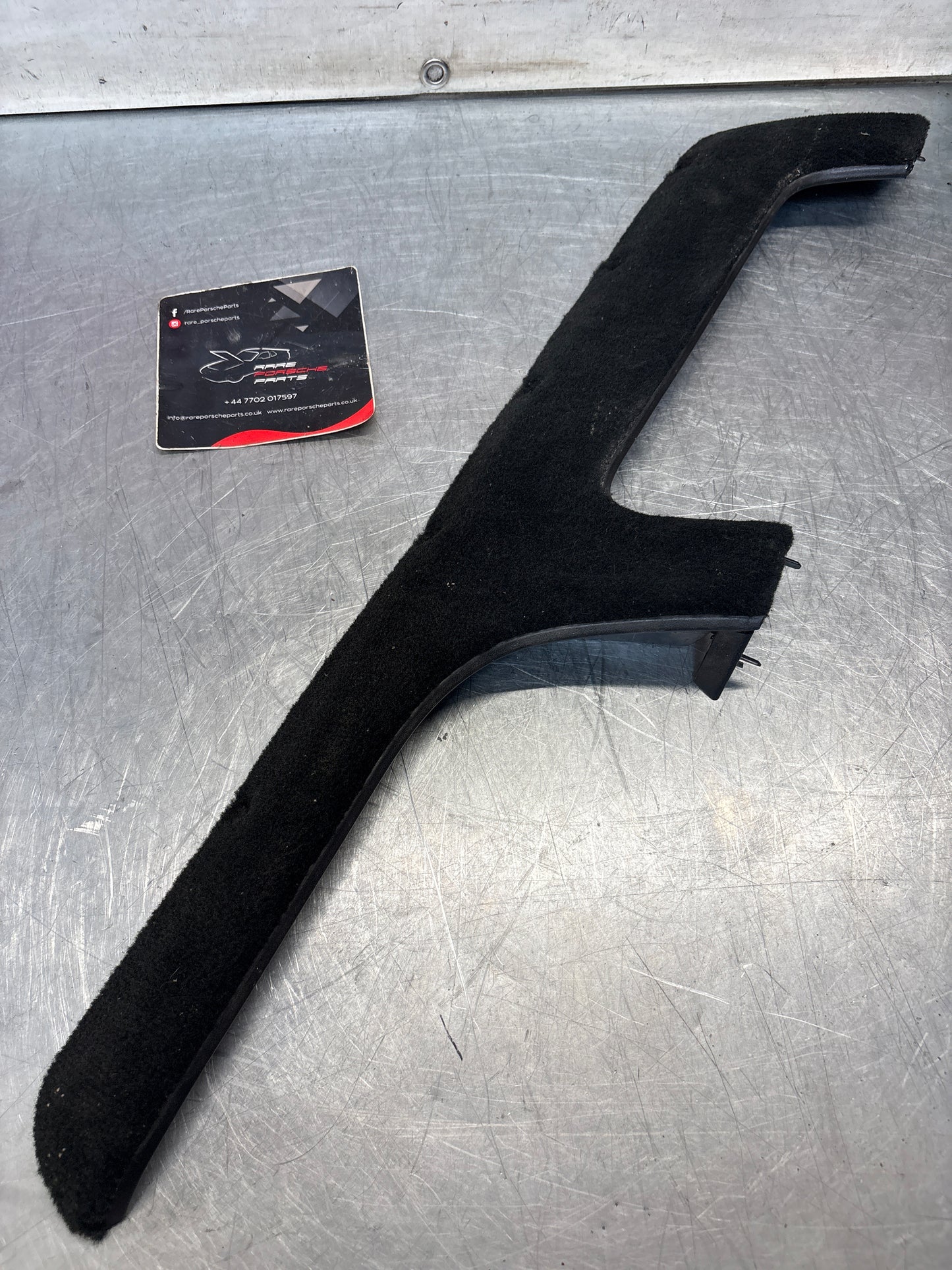 Porsche 944 Front Door Card Carpeted Lower Pocket 94455527300, black, used