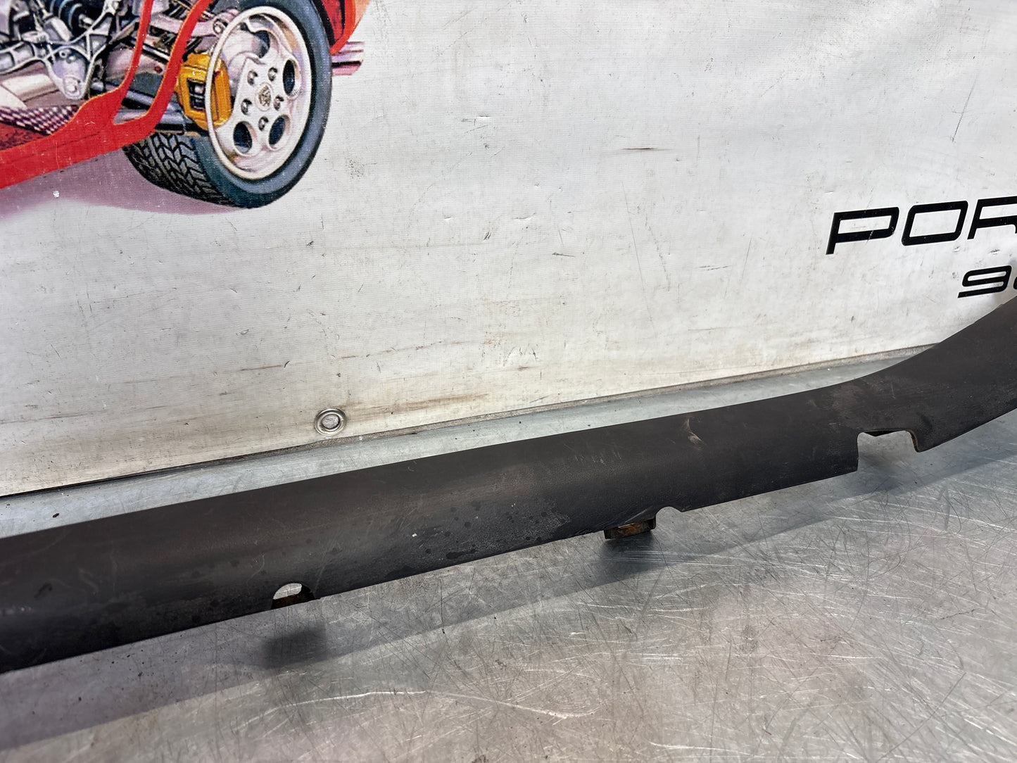 Porsche 944 lower door sill trim molding left side, used 95155919500