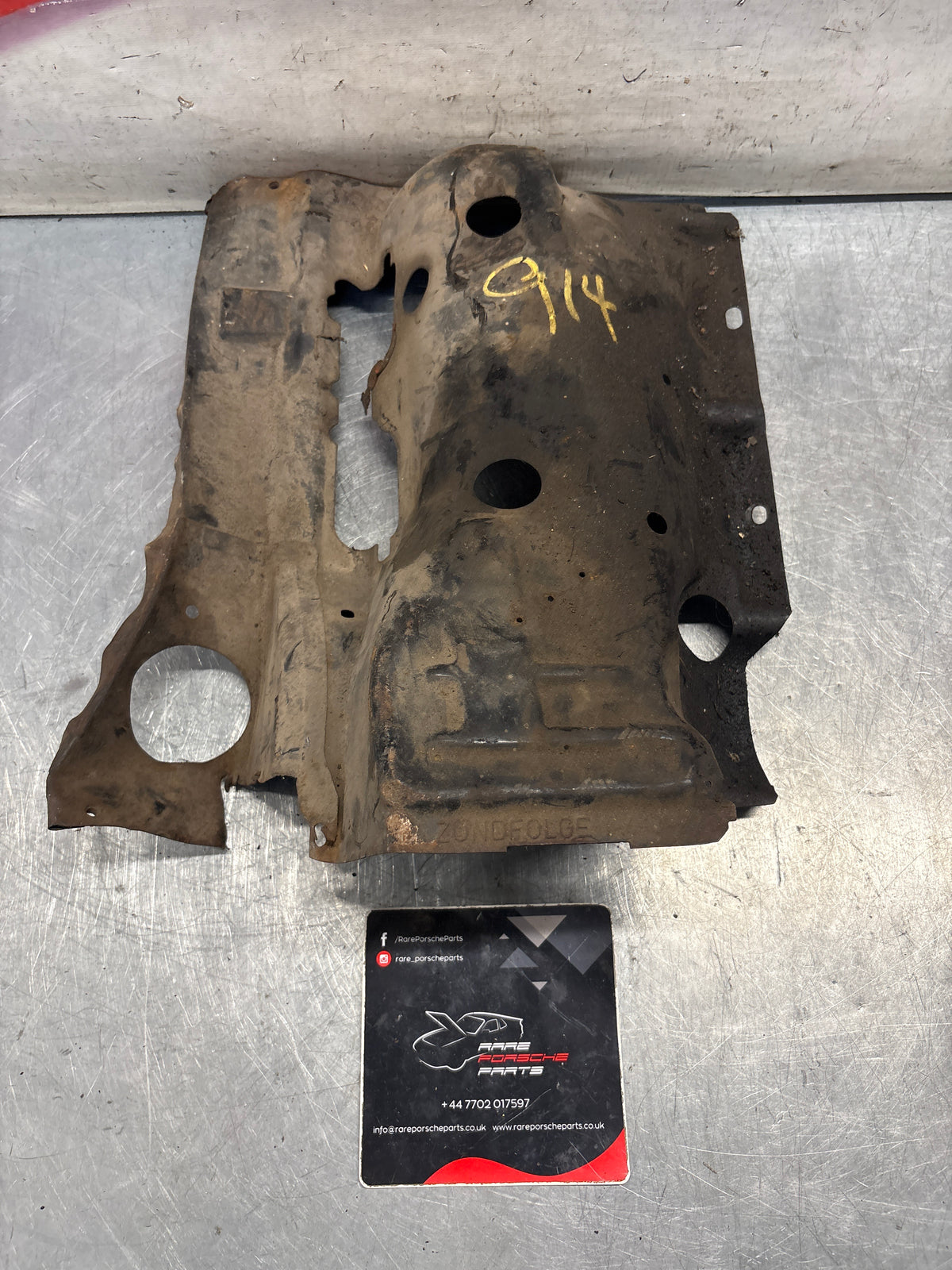 Porsche 914 cylinder cover heat shield, used 022119299A