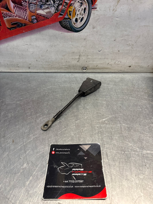 Used Porsche 924 early left seat belt anchor clasp retainer, buckle. 477857755D (used)