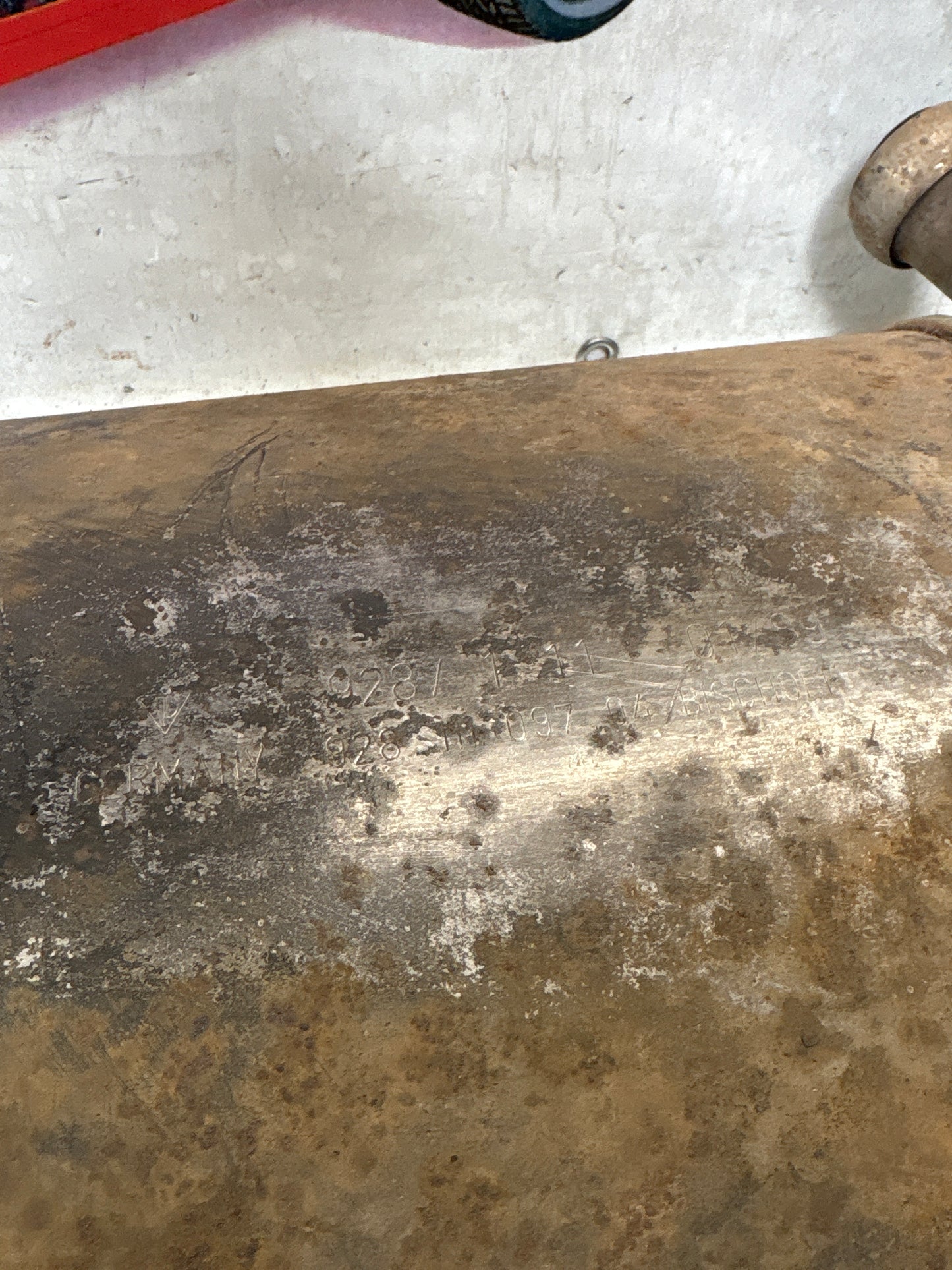 Porsche 928 rear exhaust box, used 92811109704