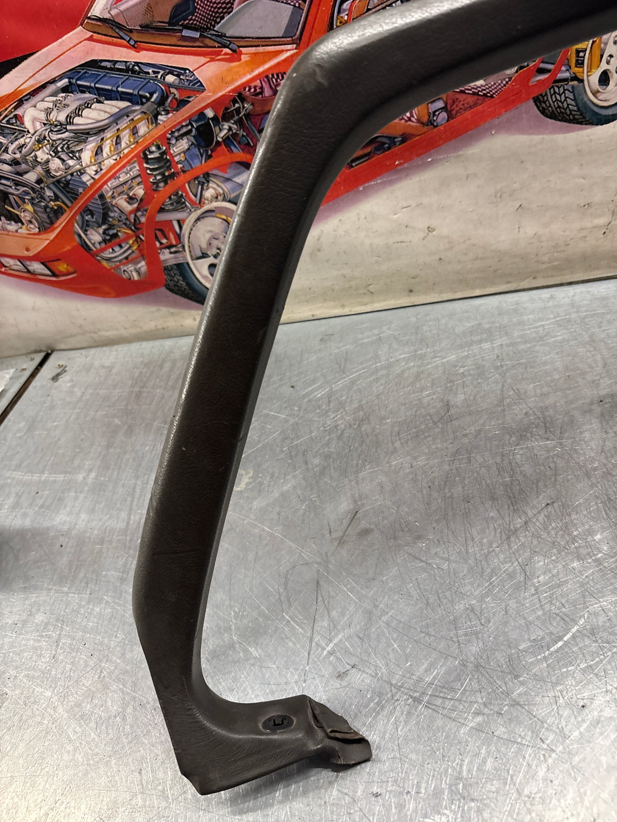 Porsche 928 left, off side door upper frame surround trim, grey 92855502502, used