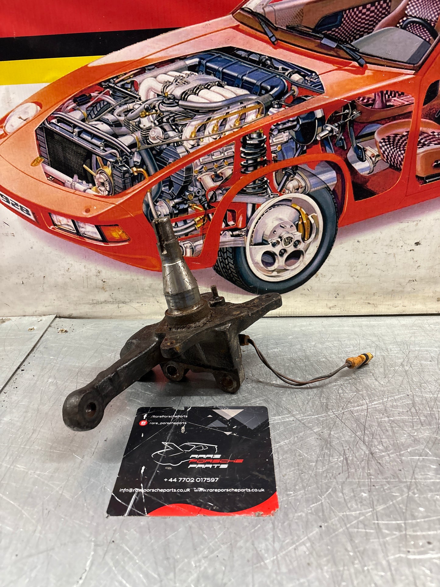 Porsche 944 S2 front right knuckle, spindle, 95134165606, used