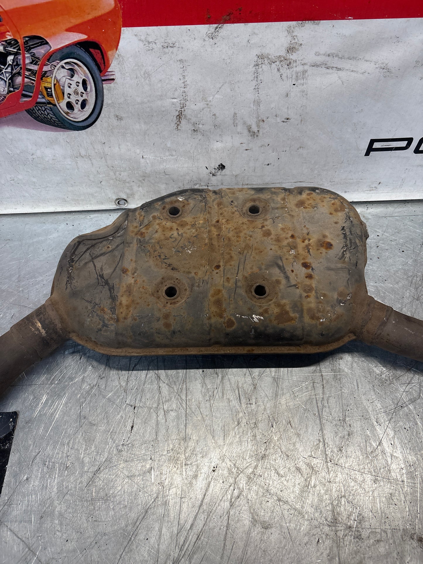 Porsche 928 Right side silencer, used 92811109401