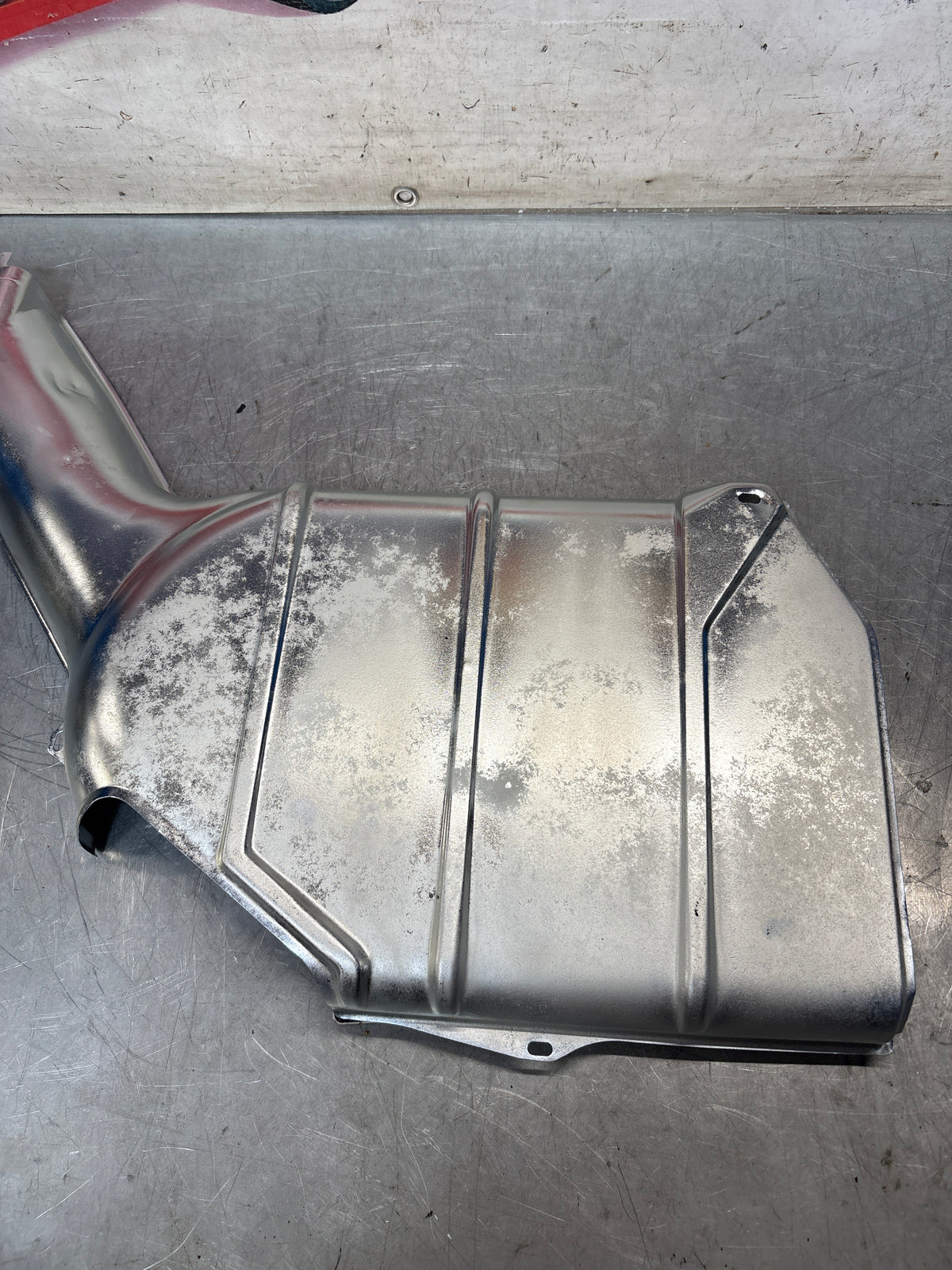 Porsche 928 S / S4 rear heat shield protection plate, refurbished 92850493204