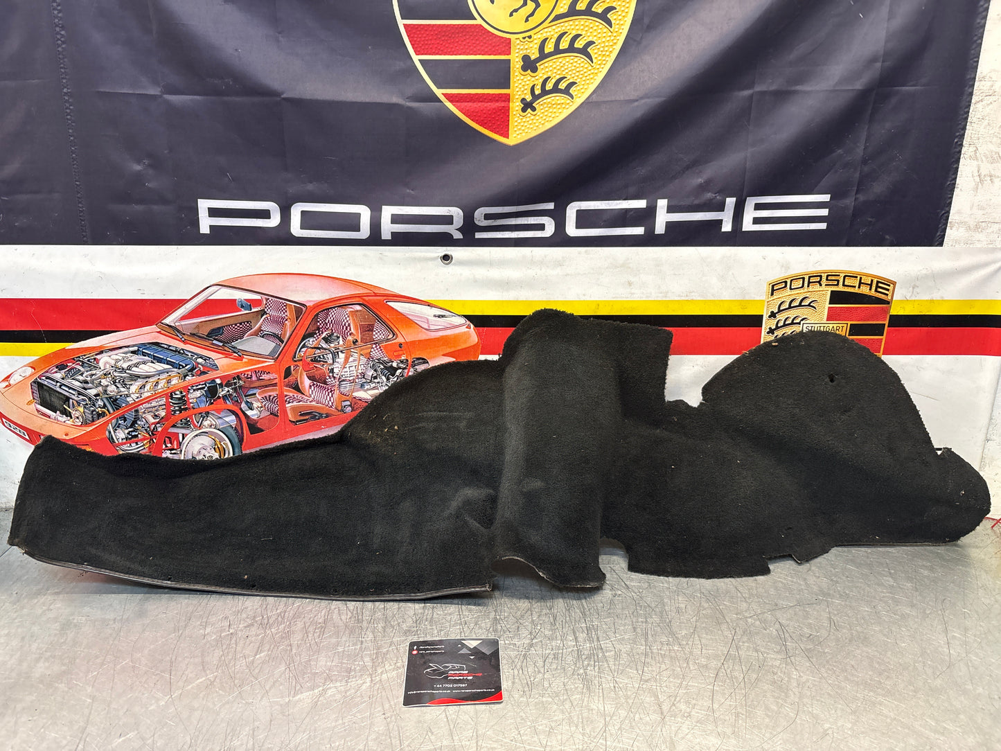 Porsche 924S 944 85.5- side trim panel, right, O/S black 94455508401 used