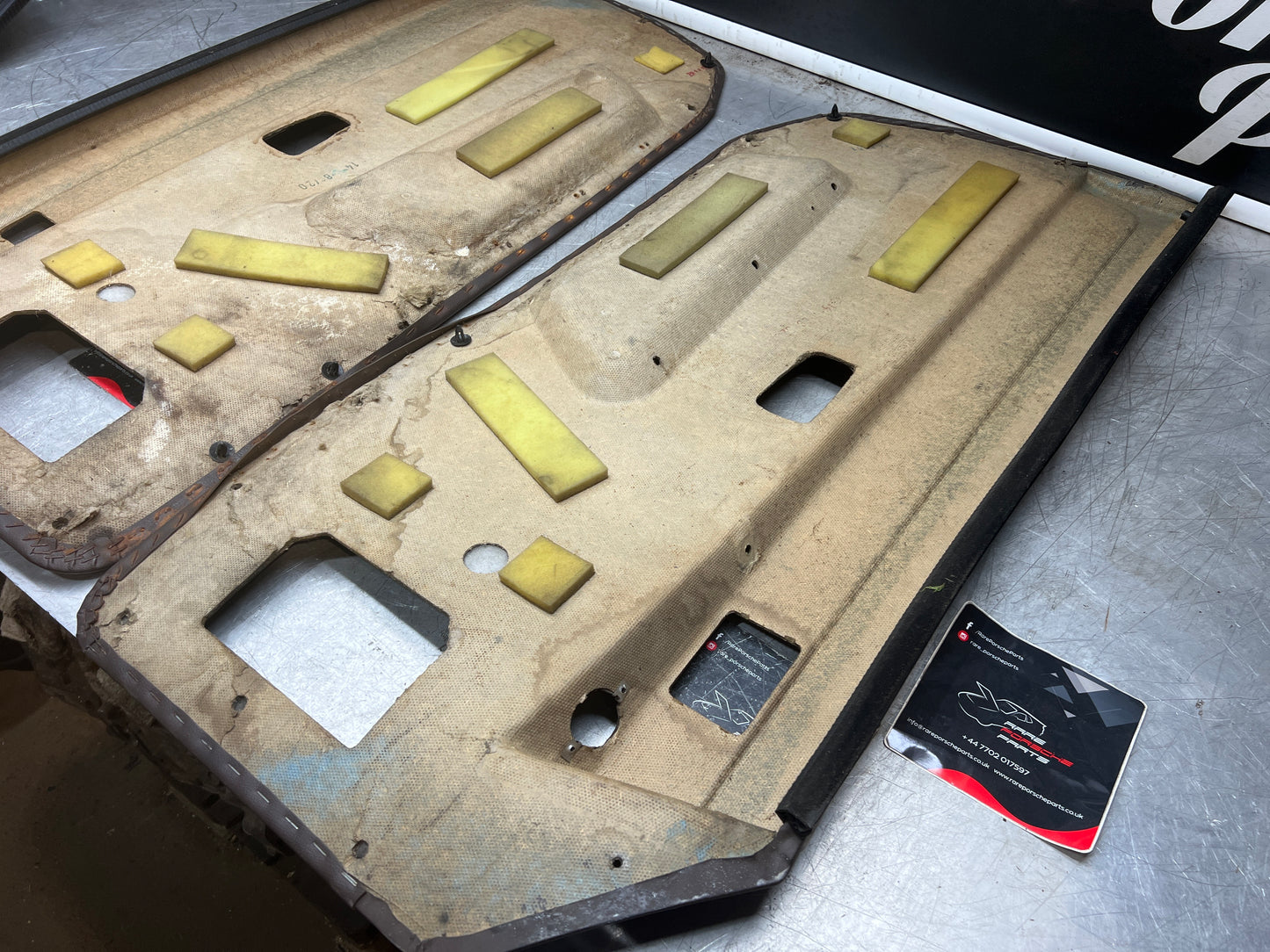 Porsche 924 944 -85.5 pair of Used RHD Porsche brown door cards, 478867011 / 478867012 used