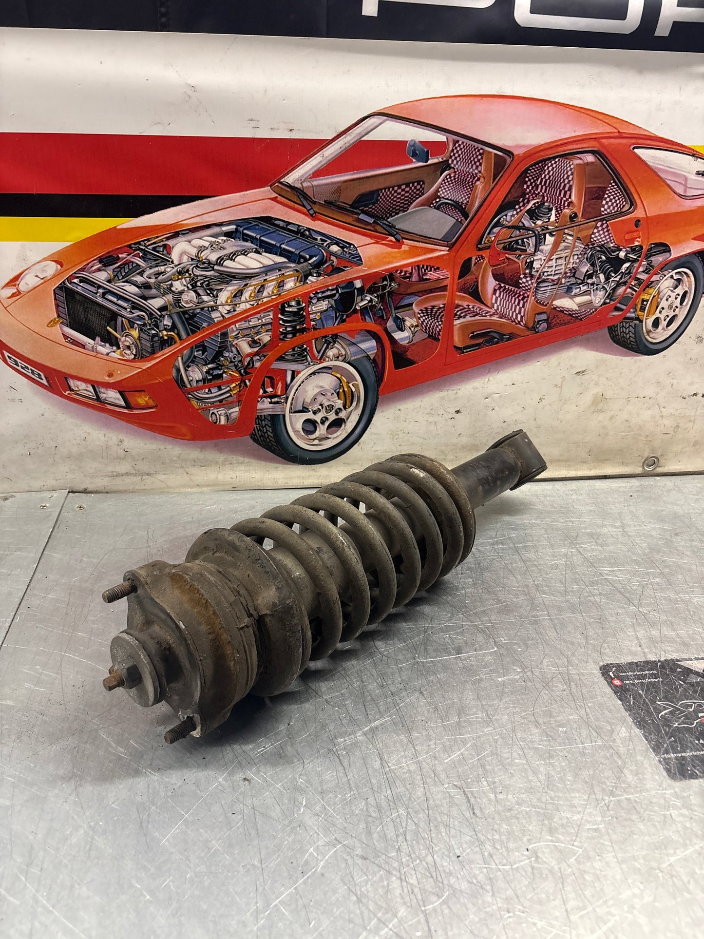 Porsche 928 front shock absorber, used 92834305504