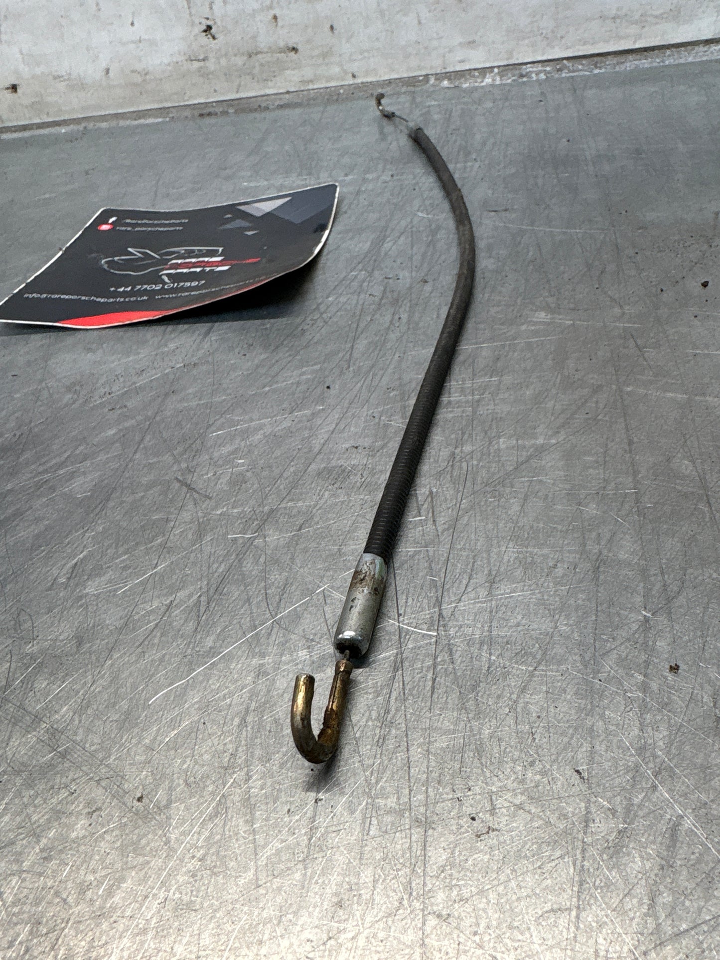 Porsche 924 76-79 early type door release cable, used 477837017