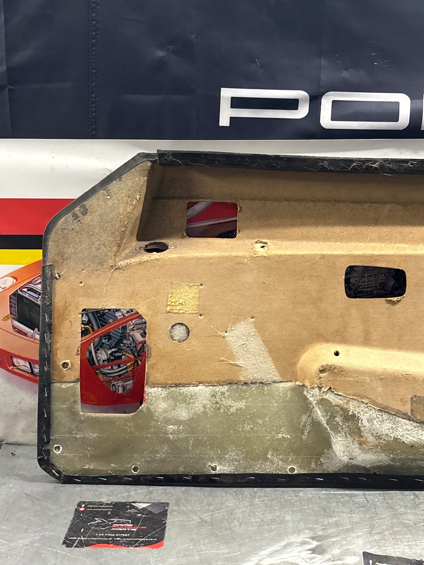 Porsche 924 / 944 left electric door card, LHD, used 477867011