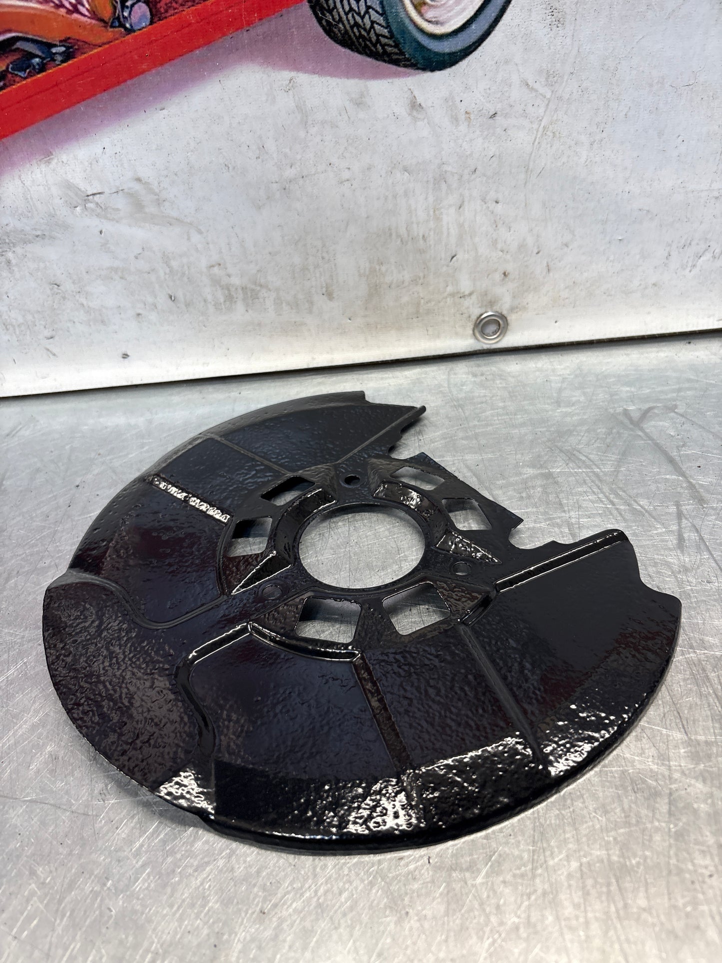 Porsche 924 Turbo brake cover plate, used