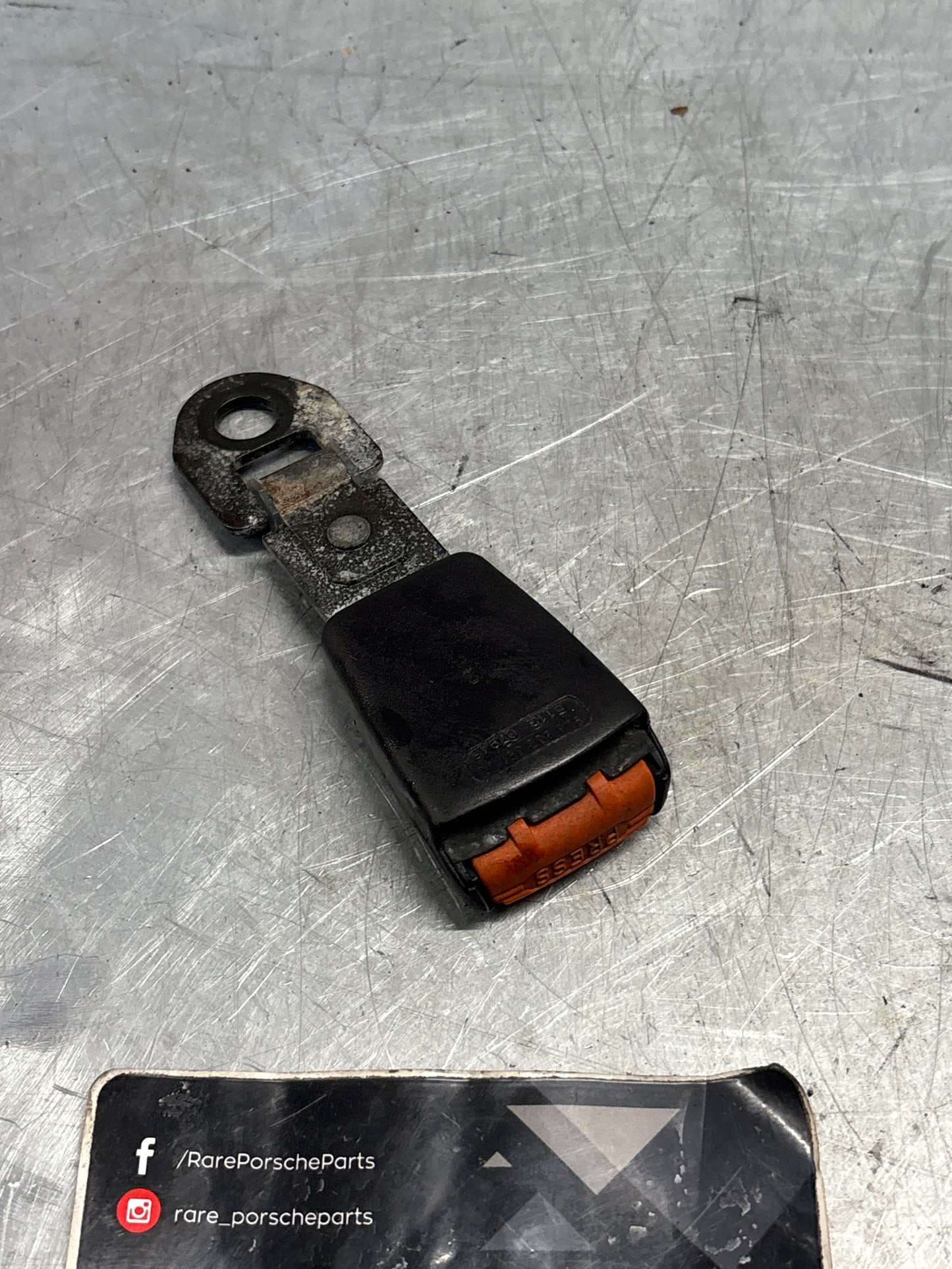Porsche 928 rear seatbelt anchor clasp retainer, buckle, used 92880305102
