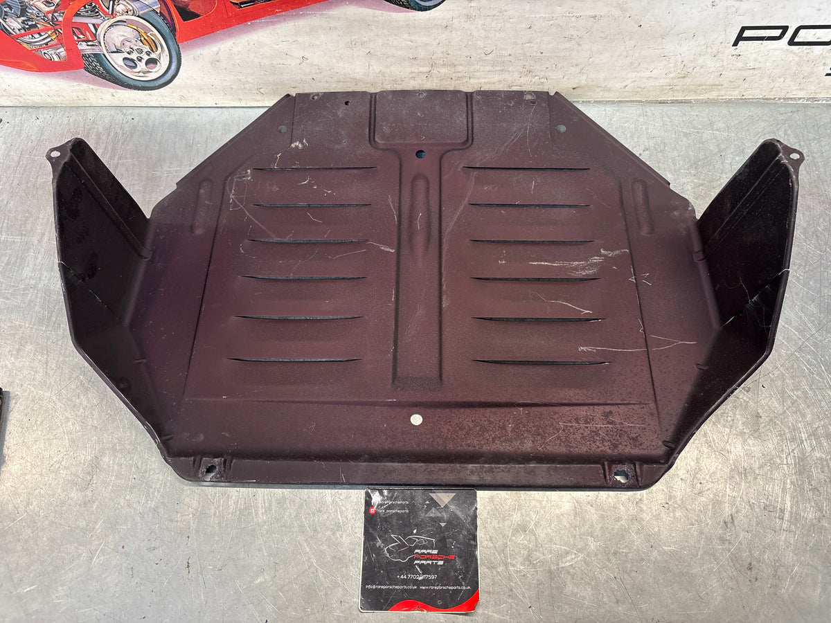 Porsche 944 engine tray / belly pan / undertray used. Aluminiun, shot blasted 94434116103