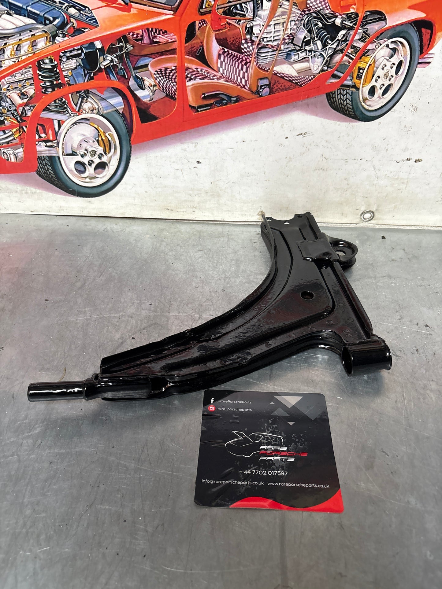 Porsche 924 Front wishbone control arm, refurbished 477407153F