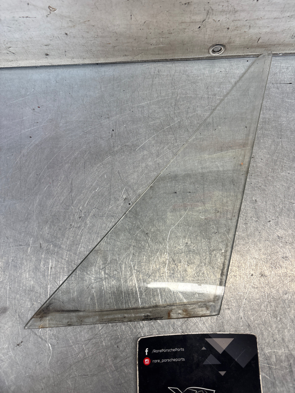 Porsche 914 side window clear glass, used, right side 91454202410
