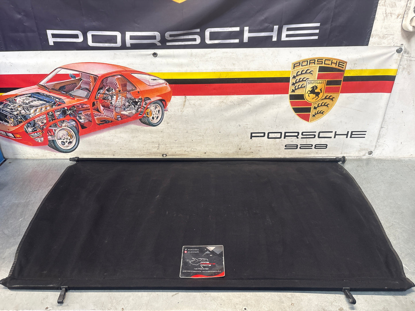 Porsche 944 89- / 968 Rear Luggage compartment cover, BLACK. For cars with rear seats, split 9445550270270G