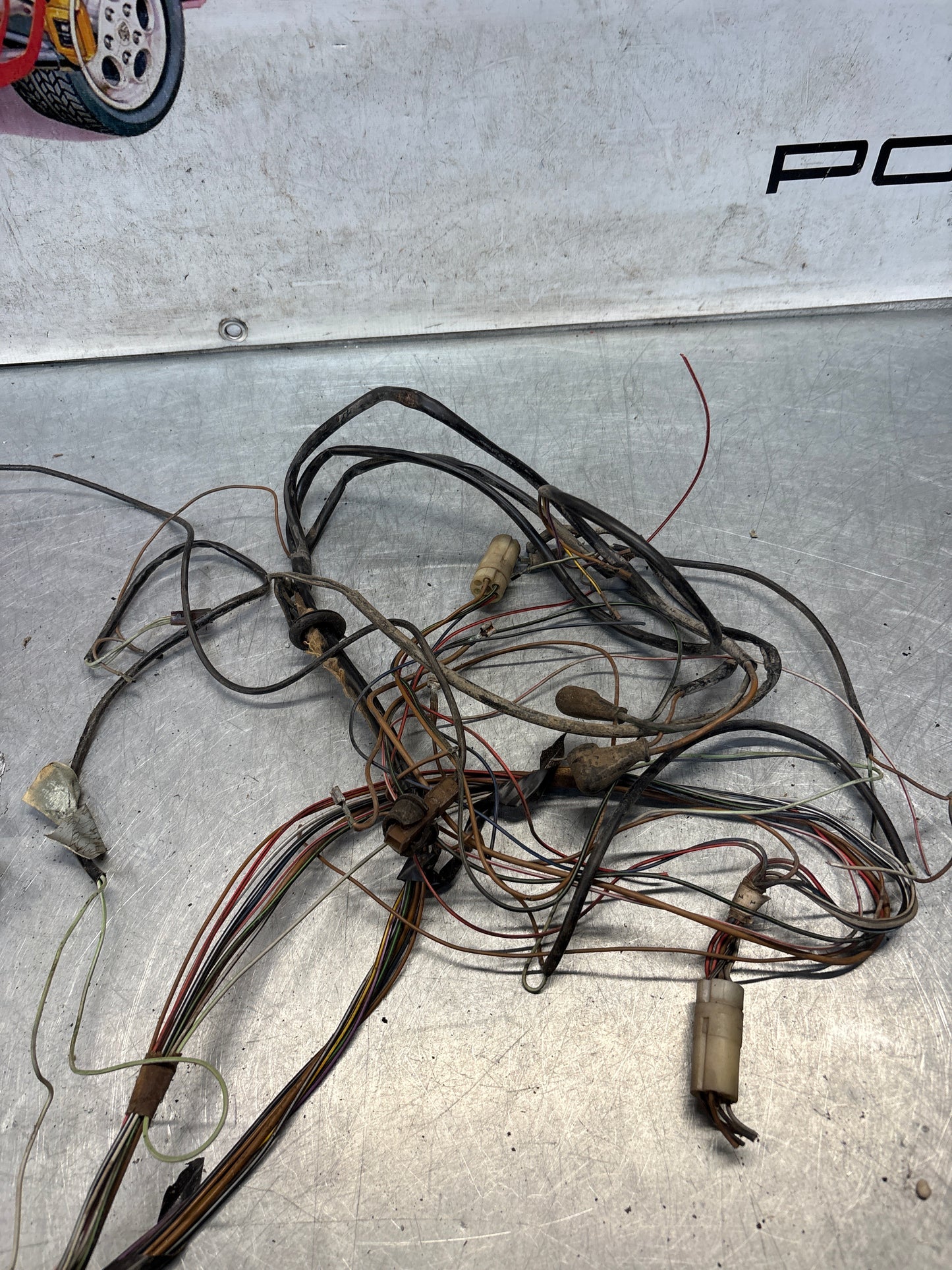 Porsche 924 76-79 rear end loom double fuel pump, used 477971011B