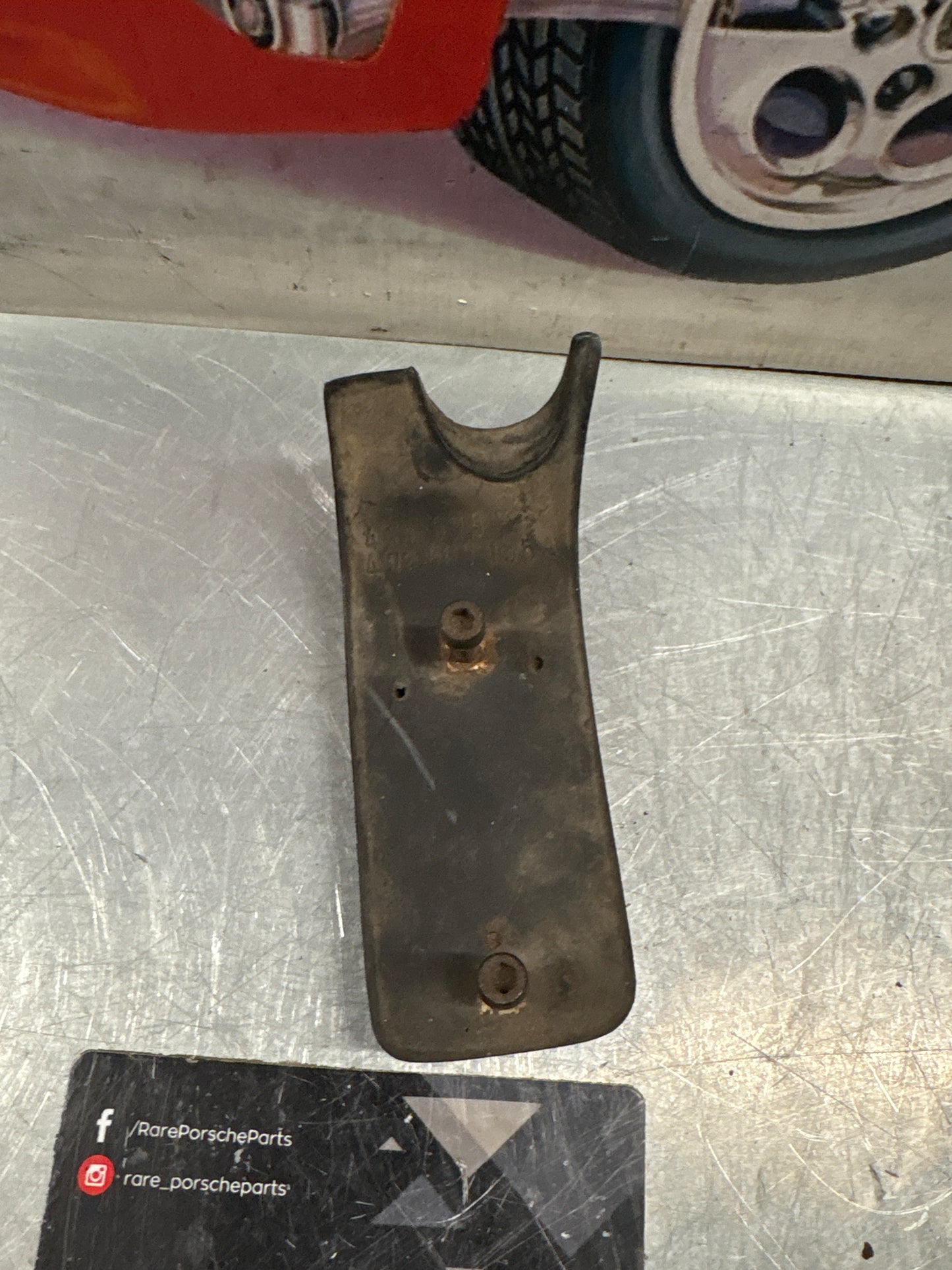 Porsche 924 / 944 front right bumper guard, used 477807155A