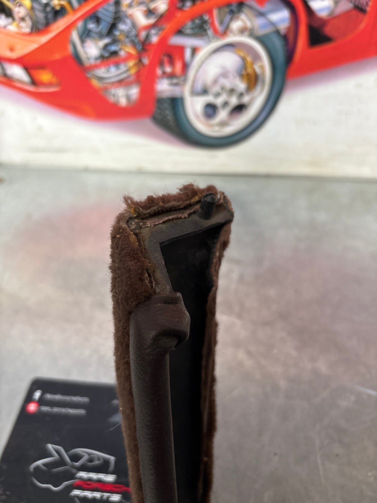 924/944 right, driver side brown carpeted door pocket, used  477867134