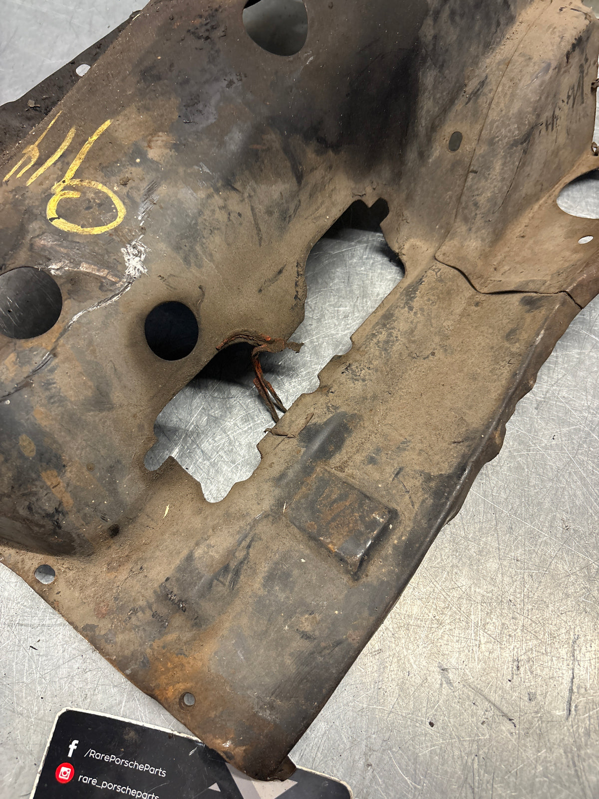 Porsche 914 cylinder cover heat shield, used 022119299A