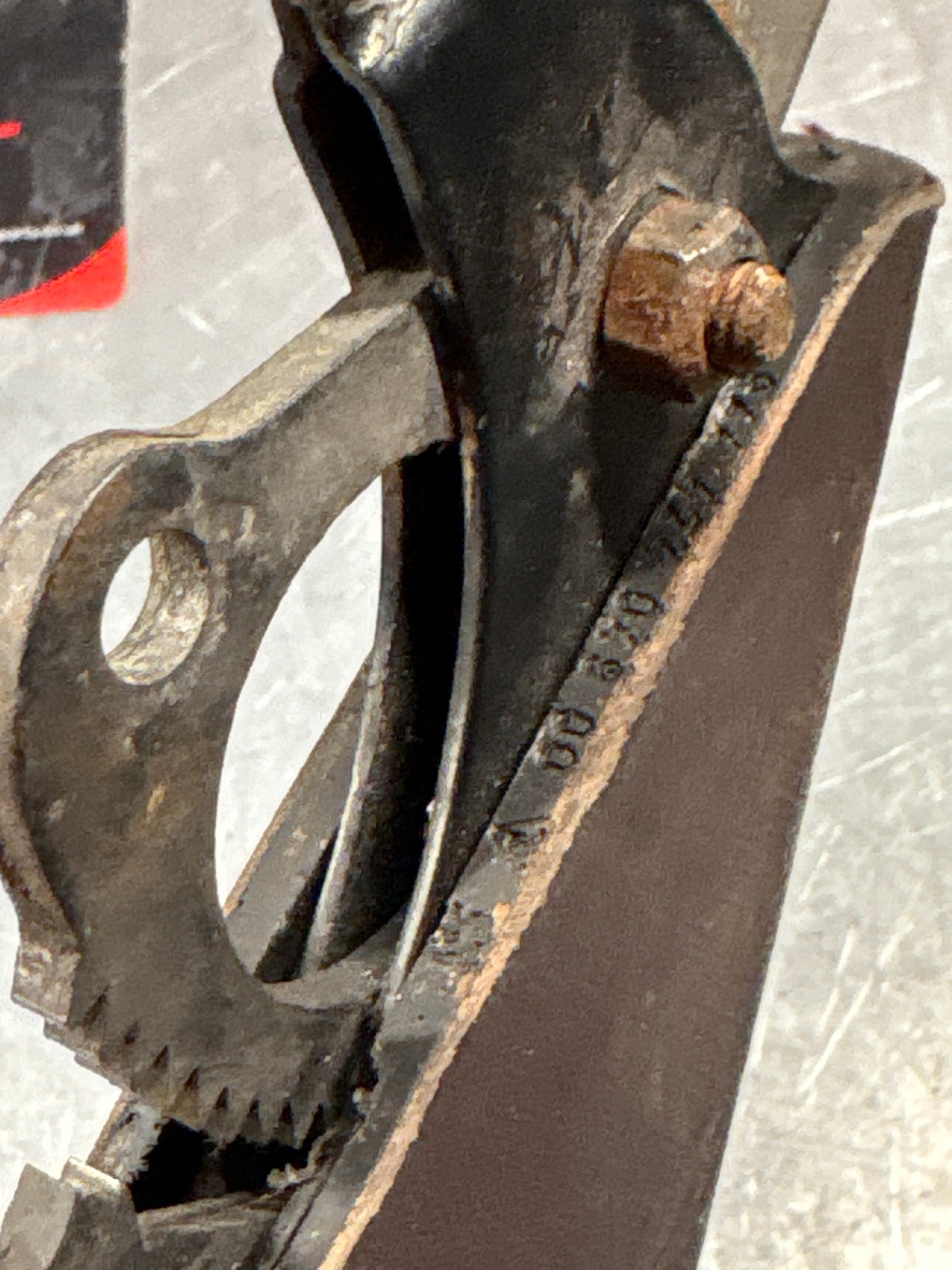 Porsche 944 handbrake lever from 85.5 burgundy, used 94442404900