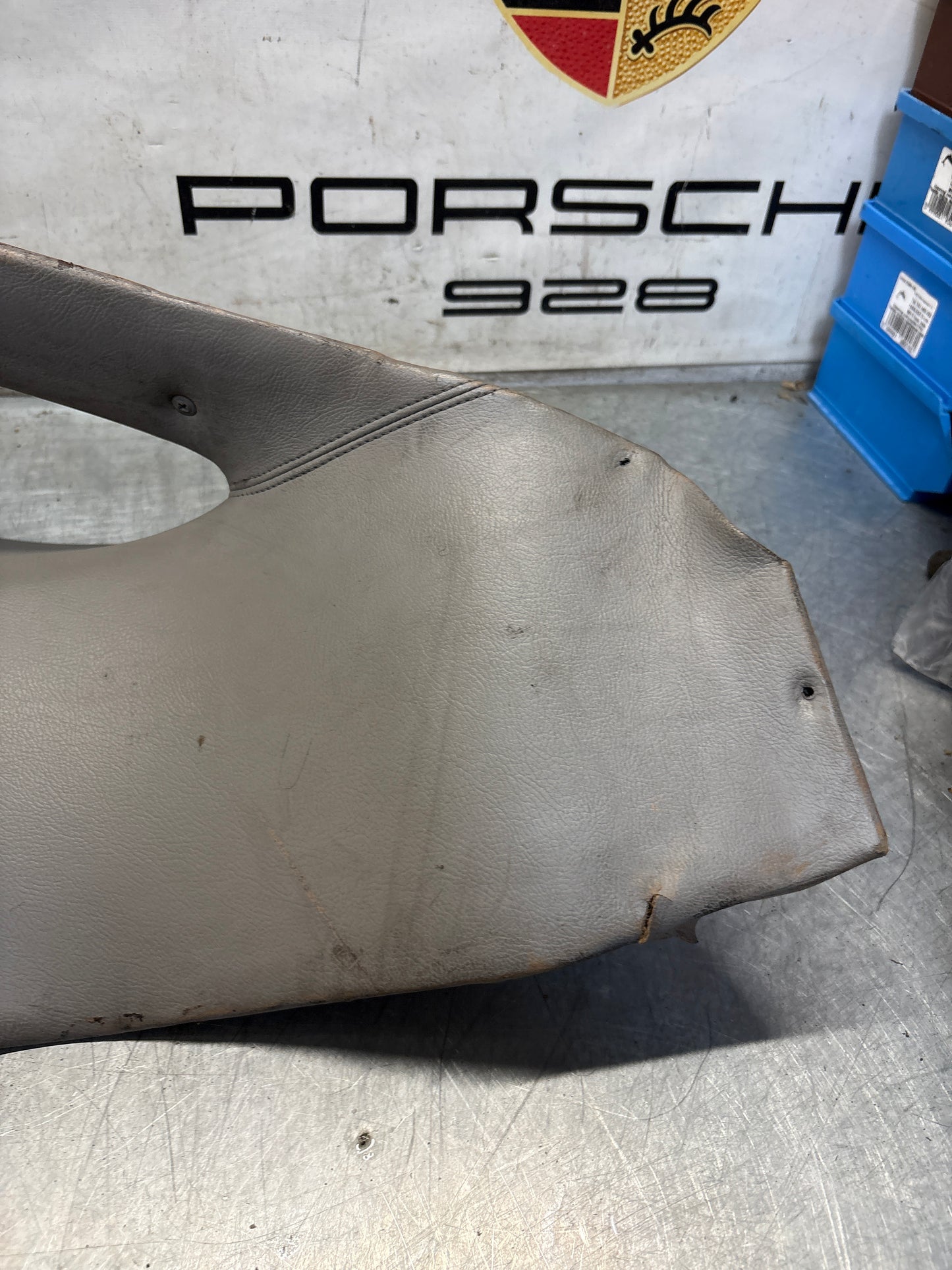 Porsche 928 right side lower side trim panel, grey used 92855502257